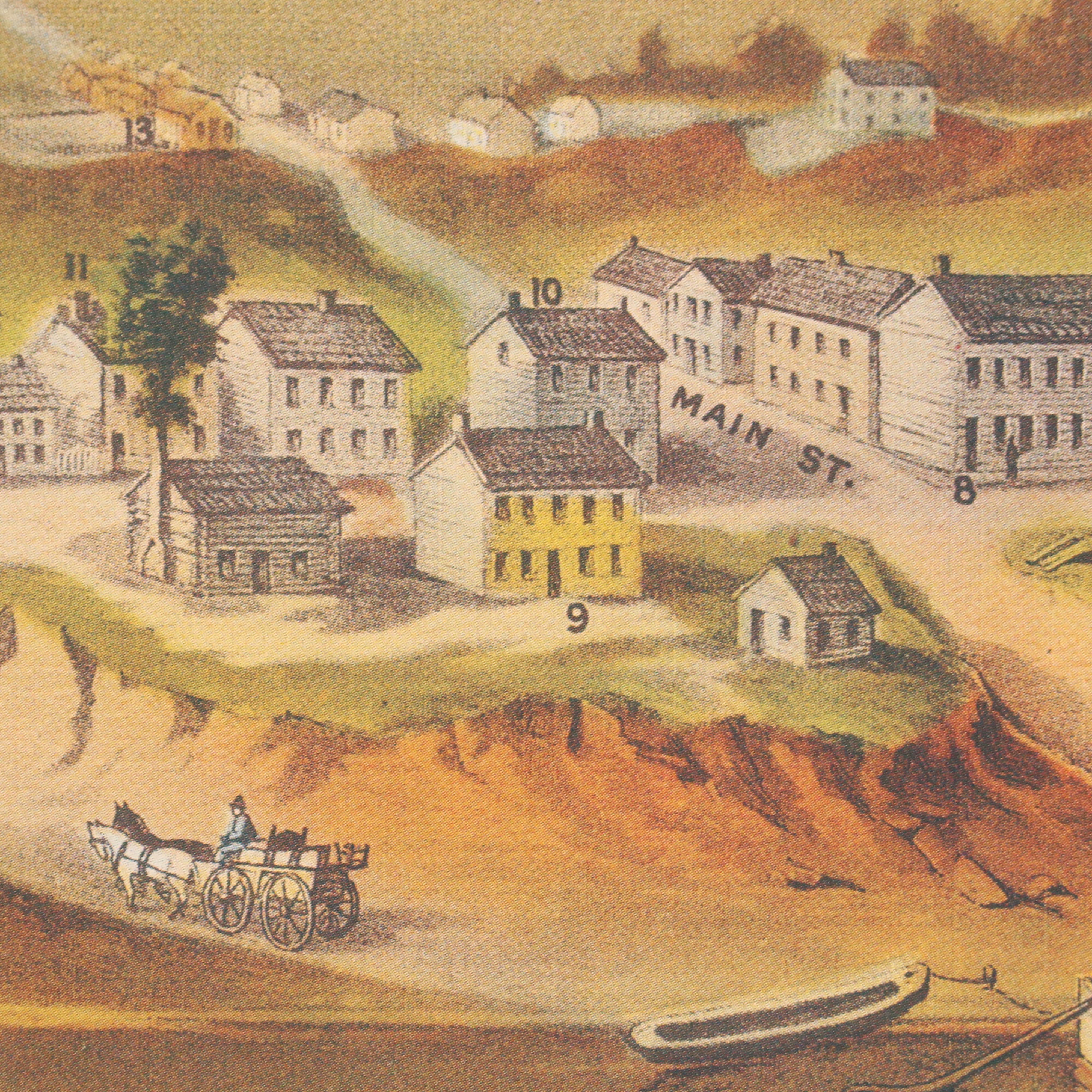 Offset Lithograph After A. J. Swing "Cincinnati - 1800," 1987