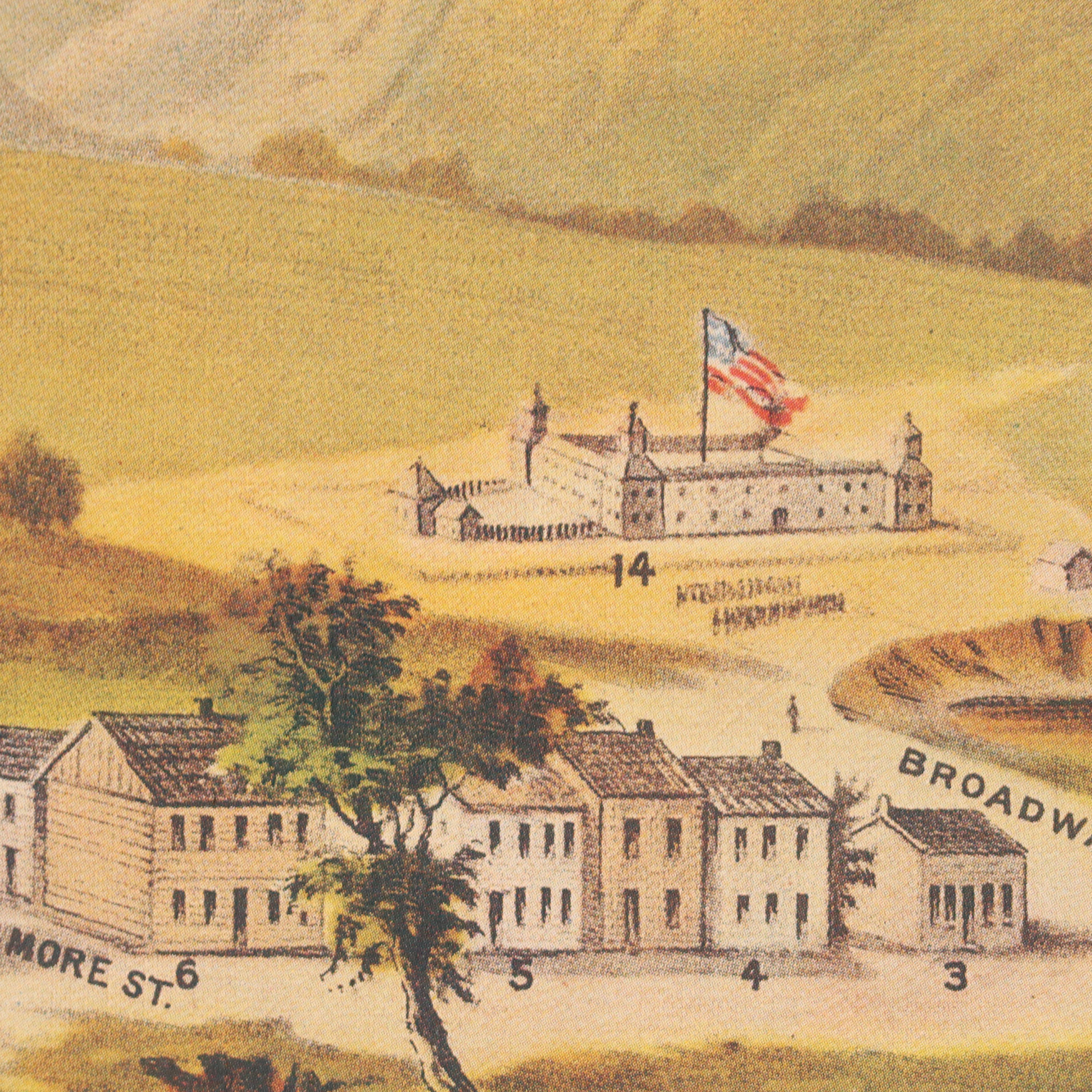 Offset Lithograph After A. J. Swing "Cincinnati - 1800," 1987