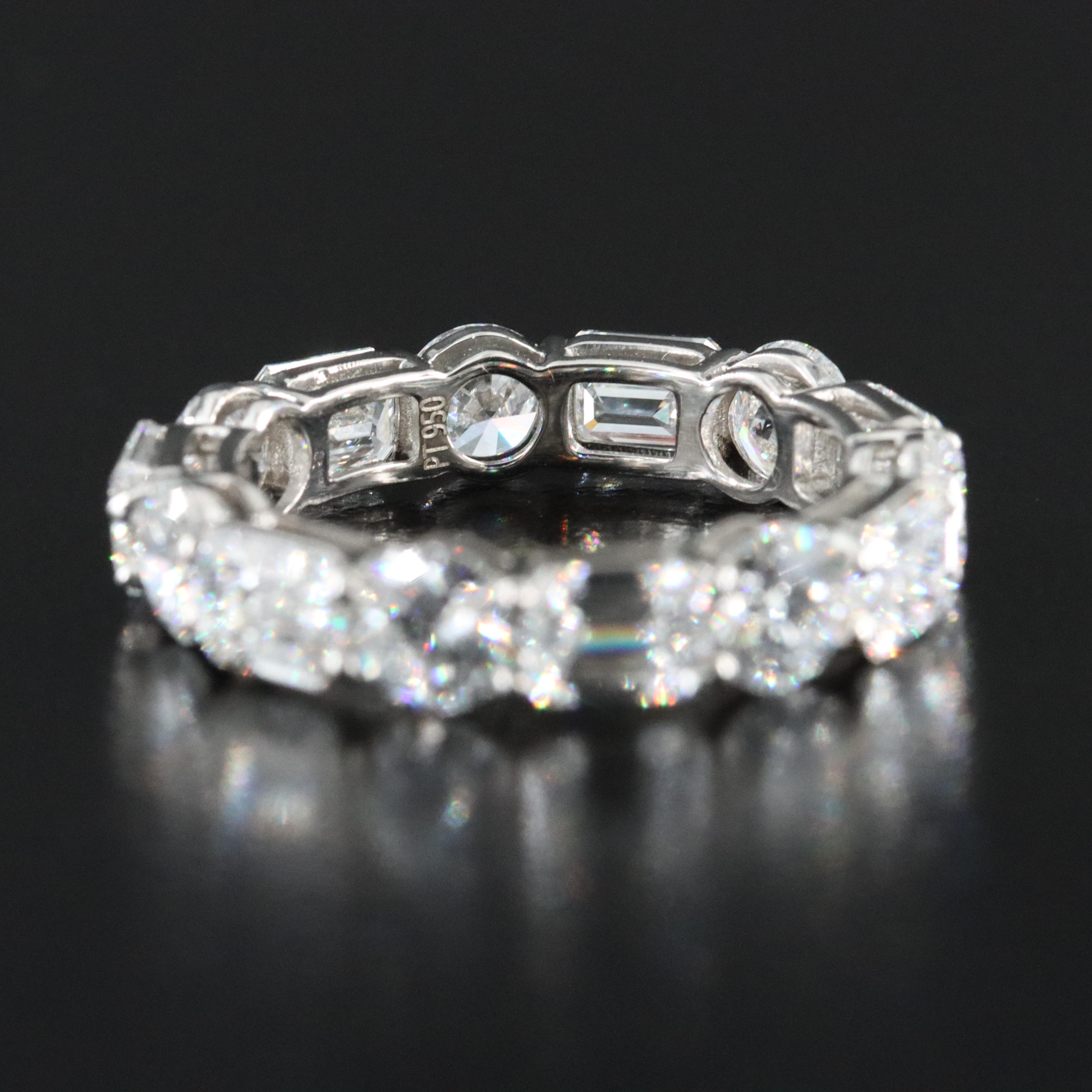 Platinum 5.52 CTW Lab Grown Diamond Eternity Band