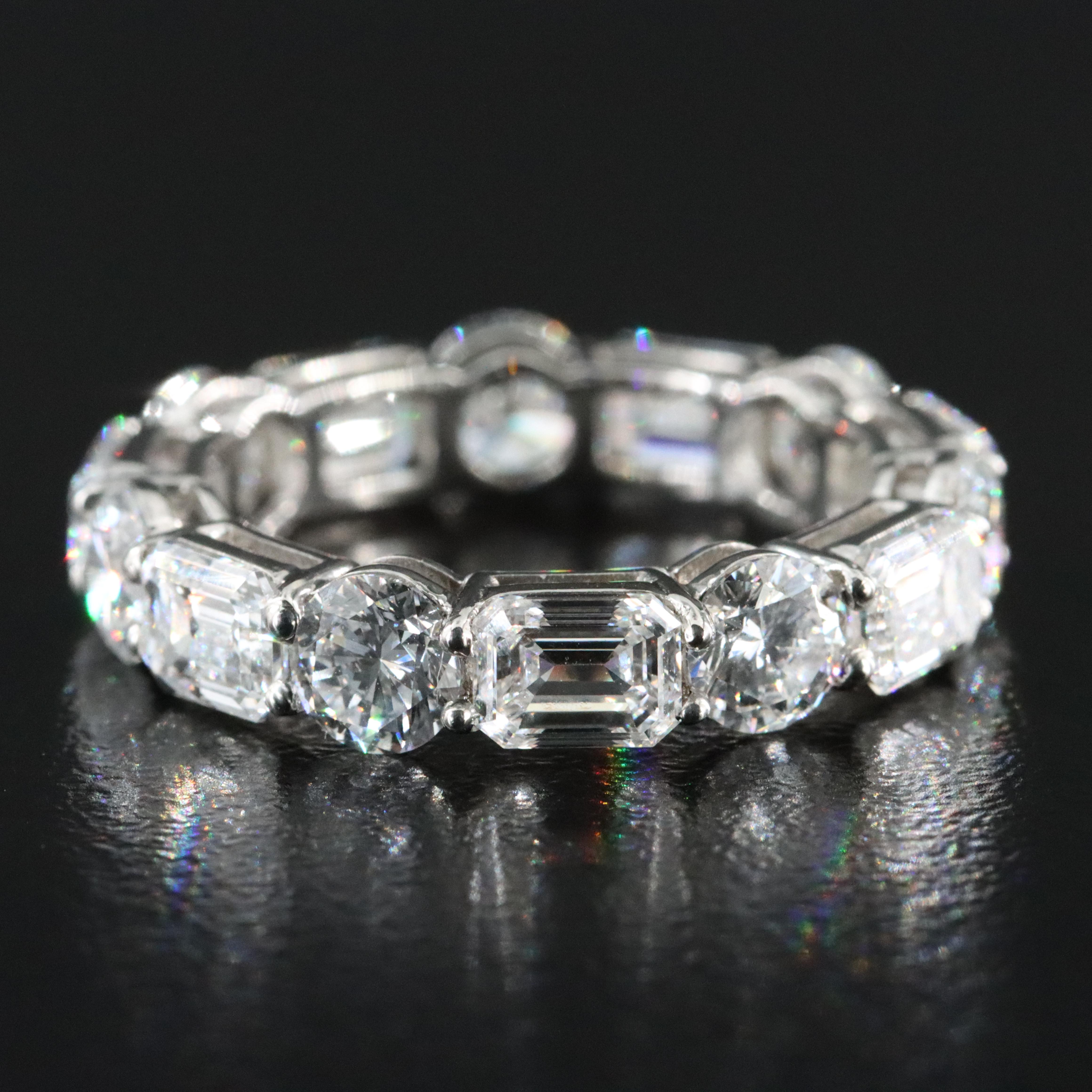 Platinum 5.52 CTW Lab Grown Diamond Eternity Band
