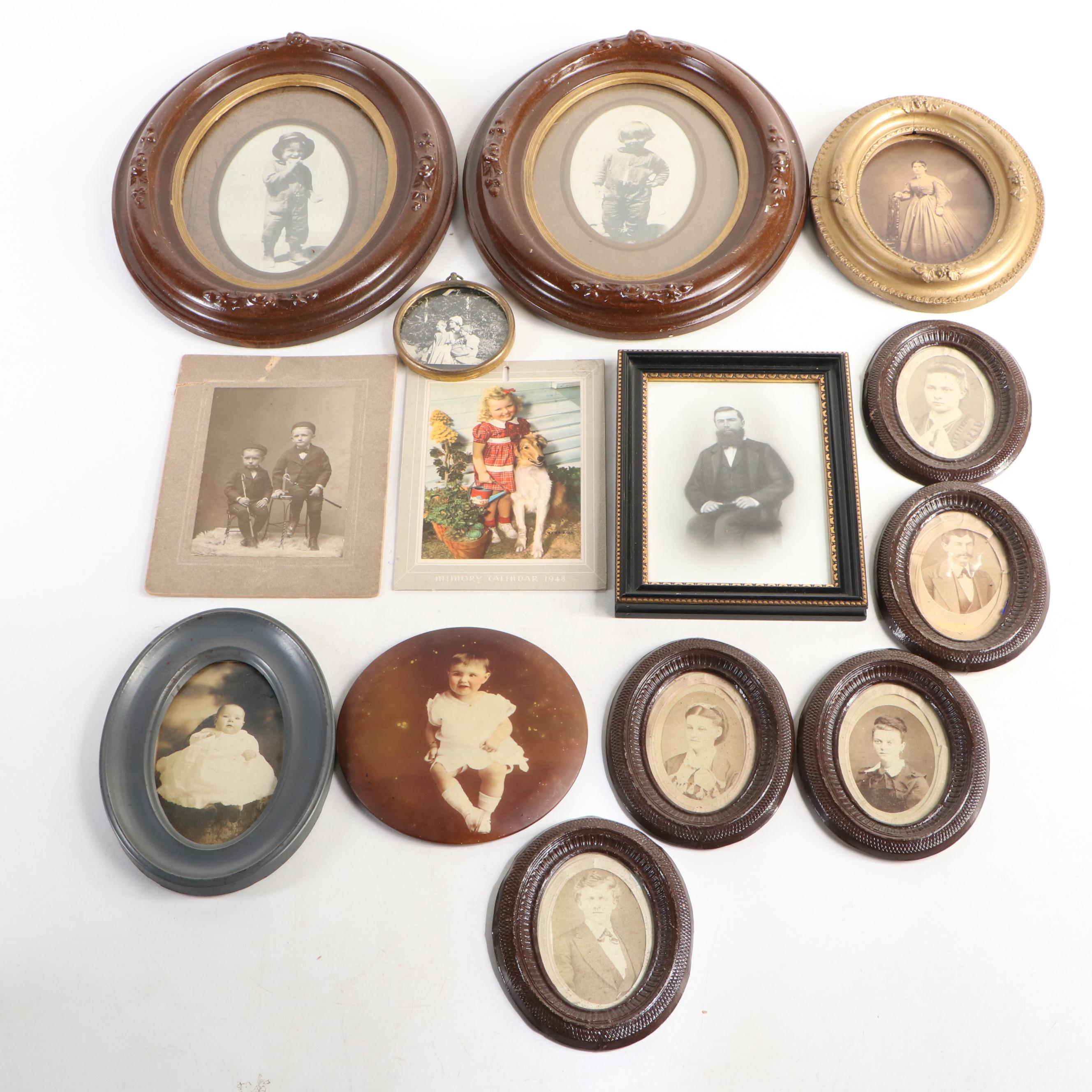 Victorian Portraits of Men, Women and Children with Calendar