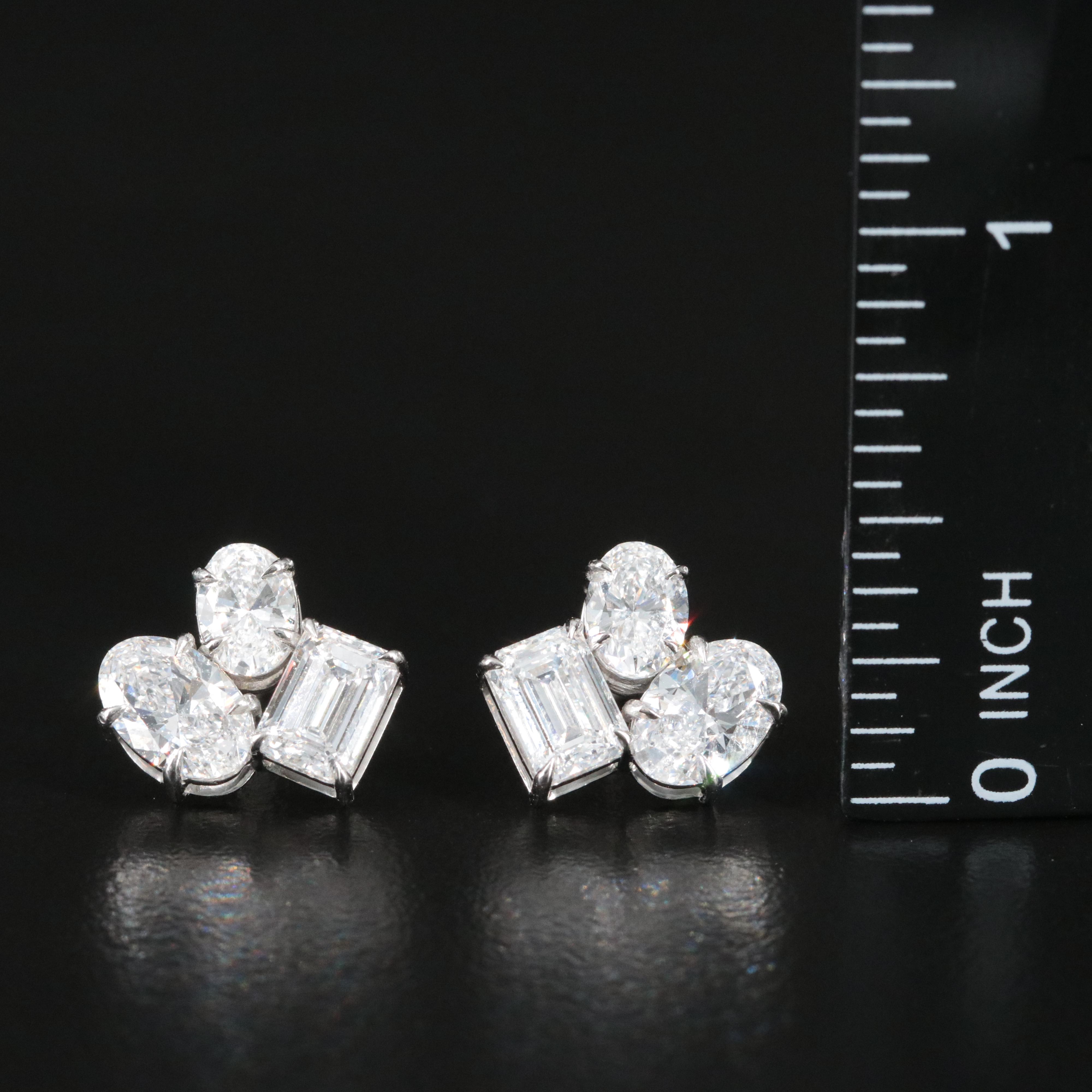 Platinum 4.15 CTW Lab Grown Diamond Earrings