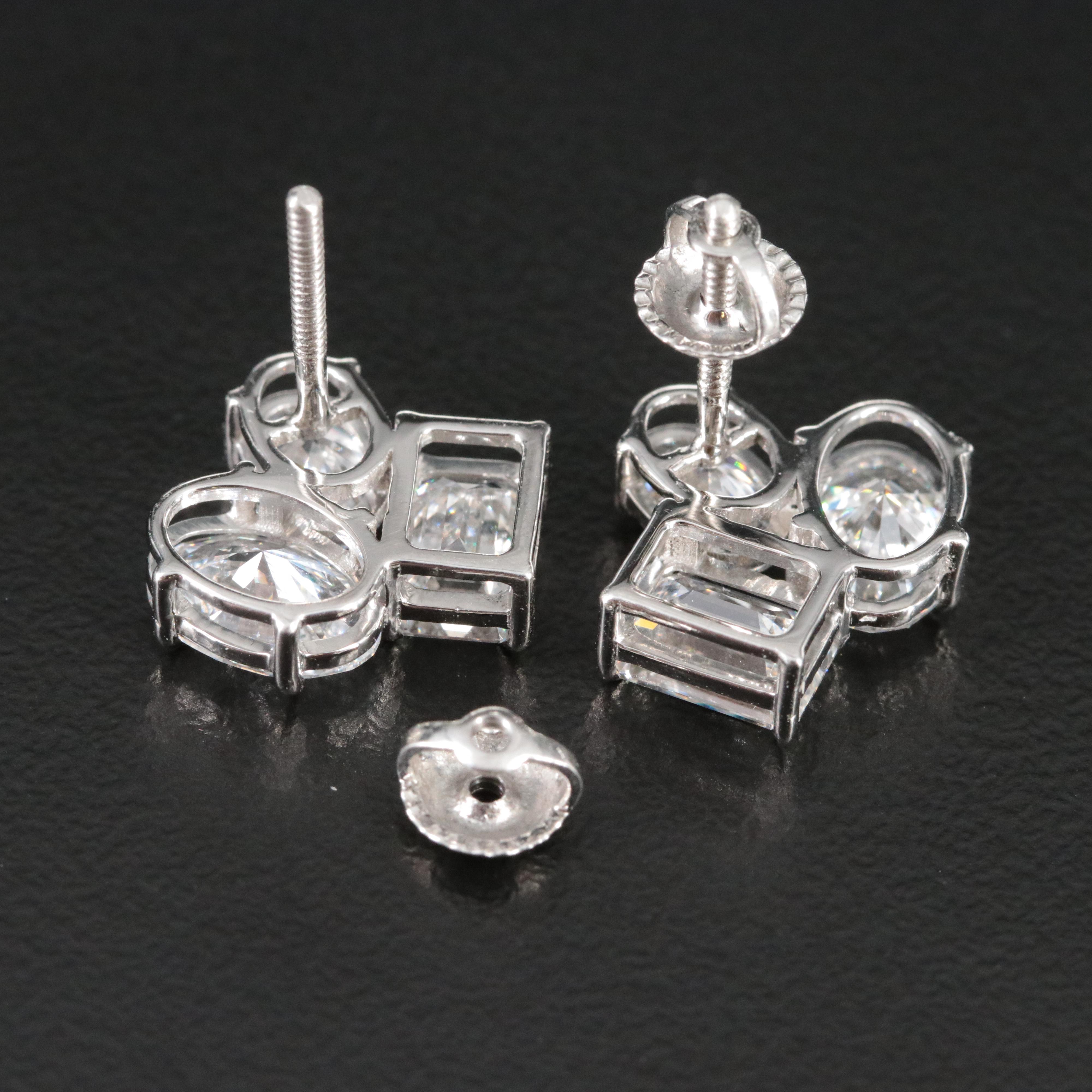 Platinum 4.15 CTW Lab Grown Diamond Earrings