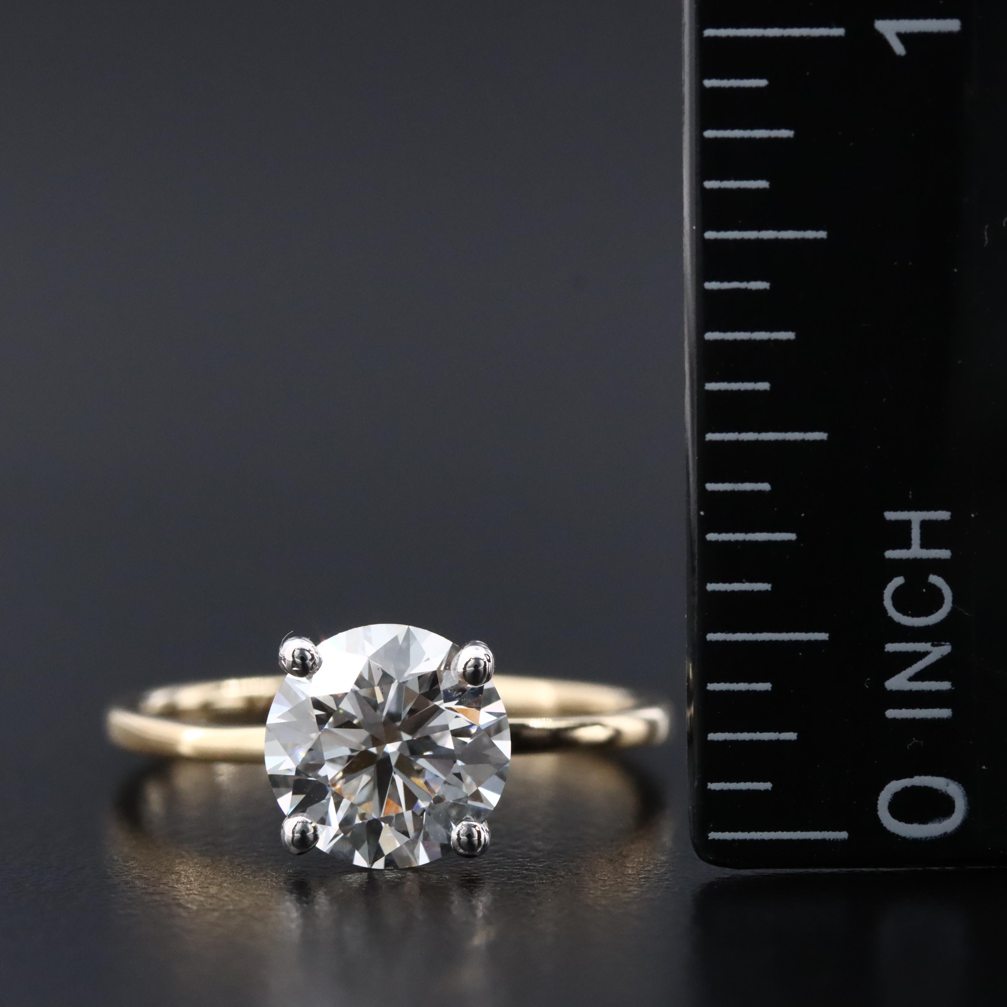 14K 1.85 CT Lab Grown Diamond Solitaire Ring with IGI Report