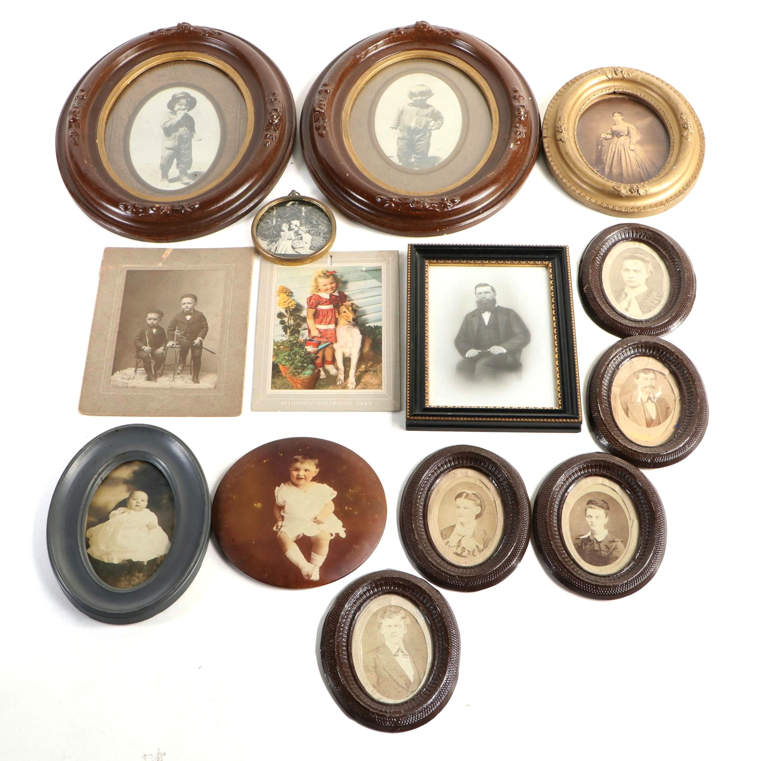 Victorian Portraits of Men, Women and Children with Calendar