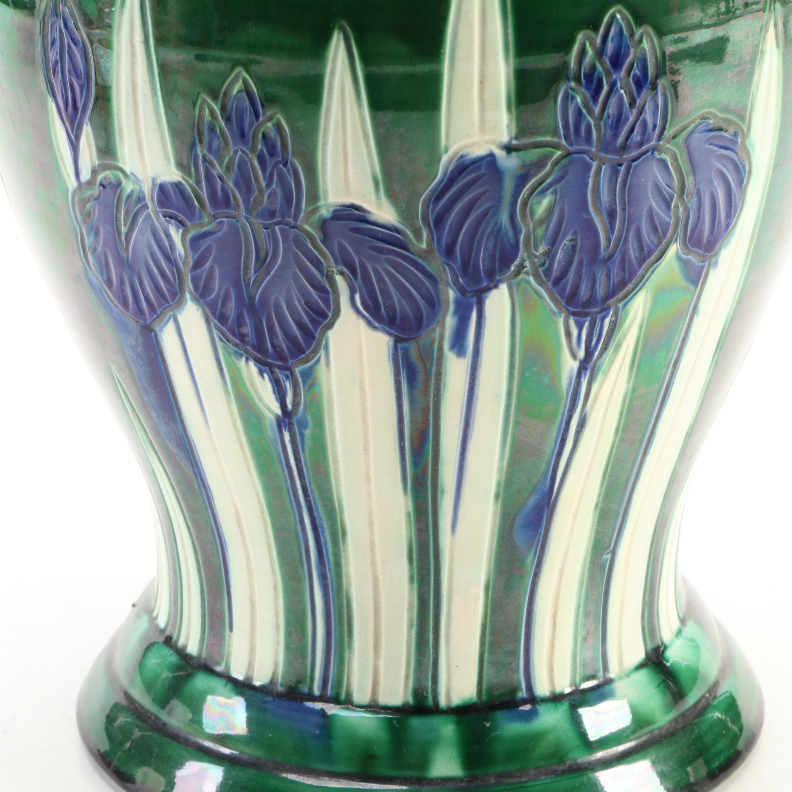 Japanese Awaji Style Ceramic Vase, Early to Mid-20th Century