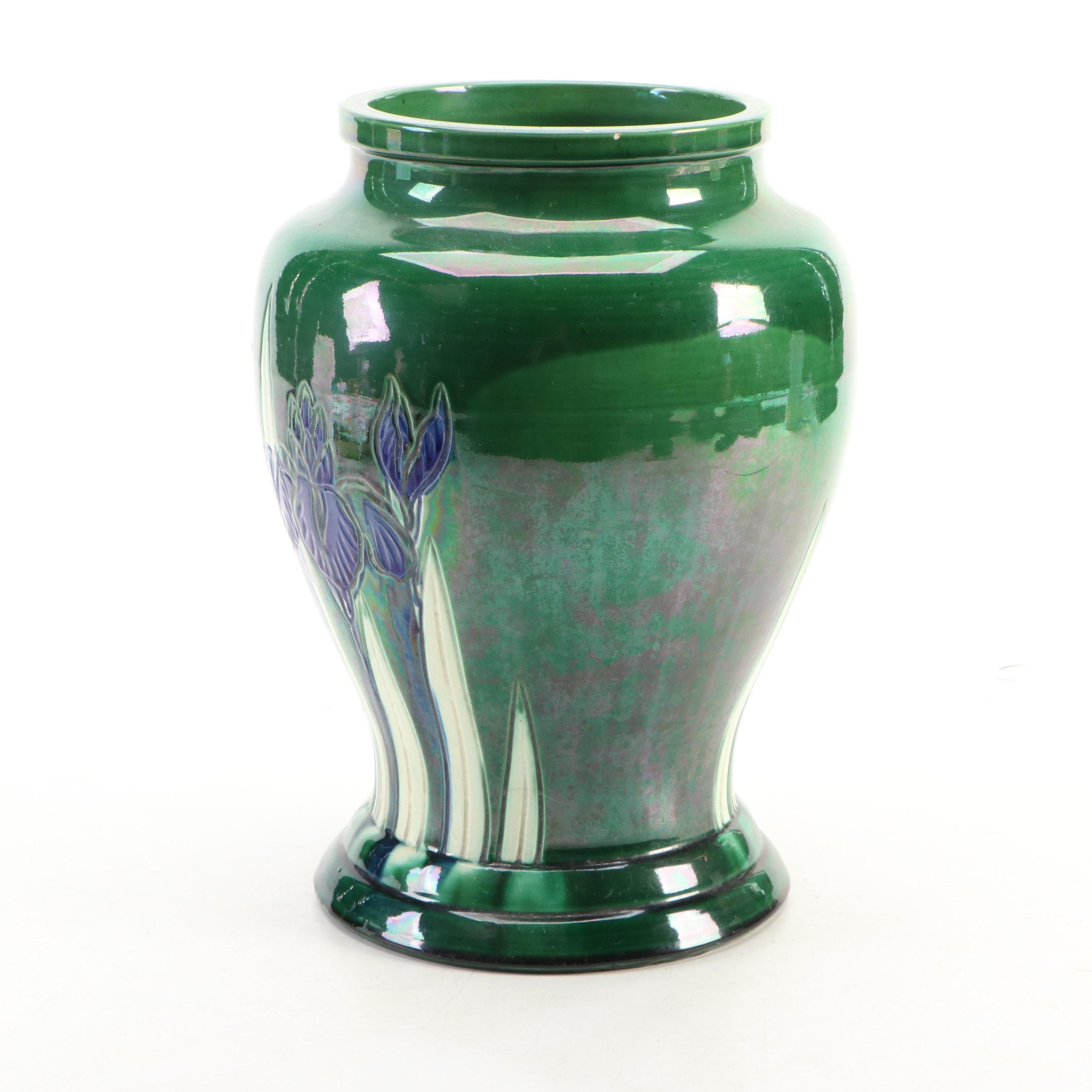 Japanese Awaji Style Ceramic Vase, Early to Mid-20th Century