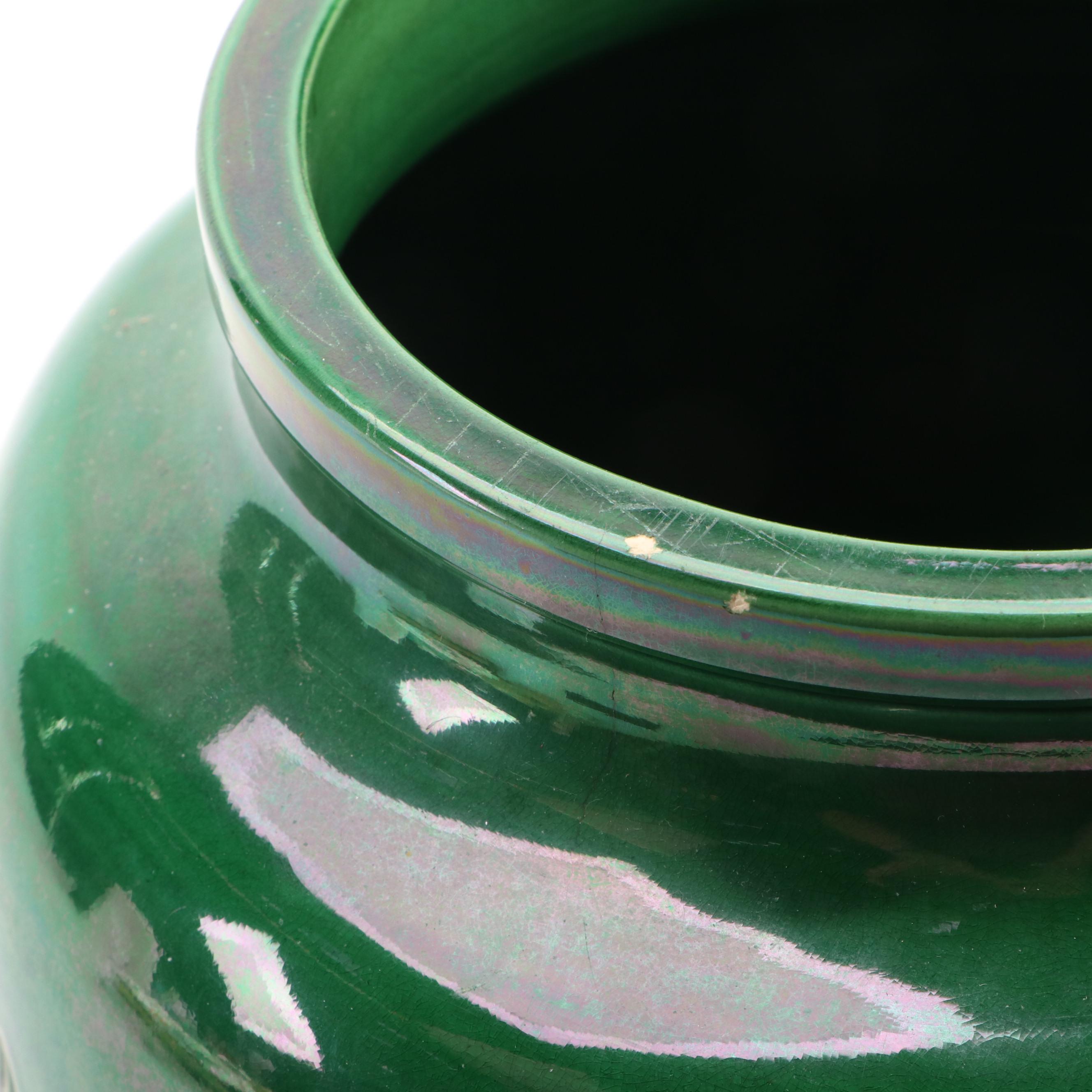 Japanese Awaji Style Ceramic Vase, Early to Mid-20th Century