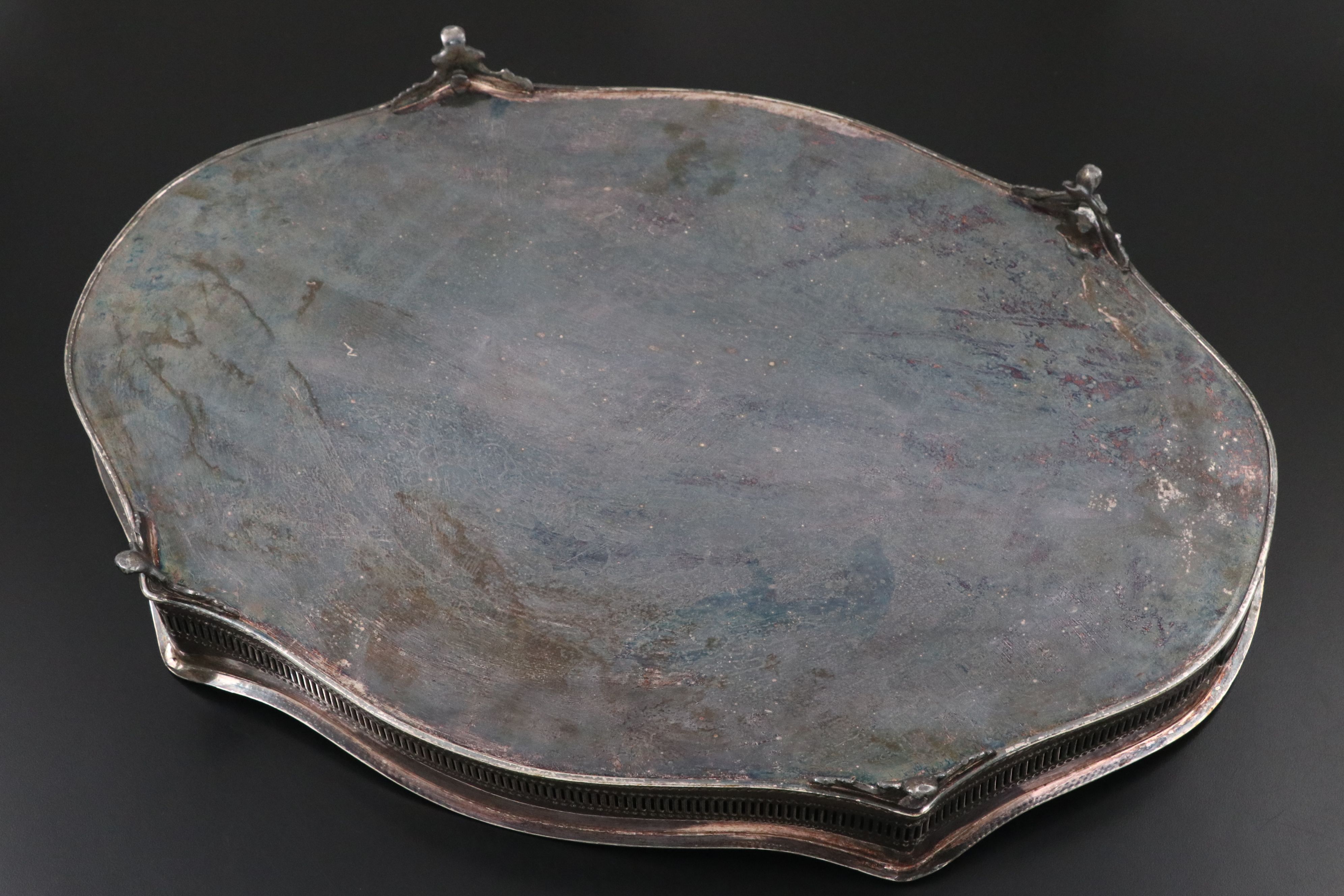 Barker Ellis Etched Silver Plate Julep Cups with Trays