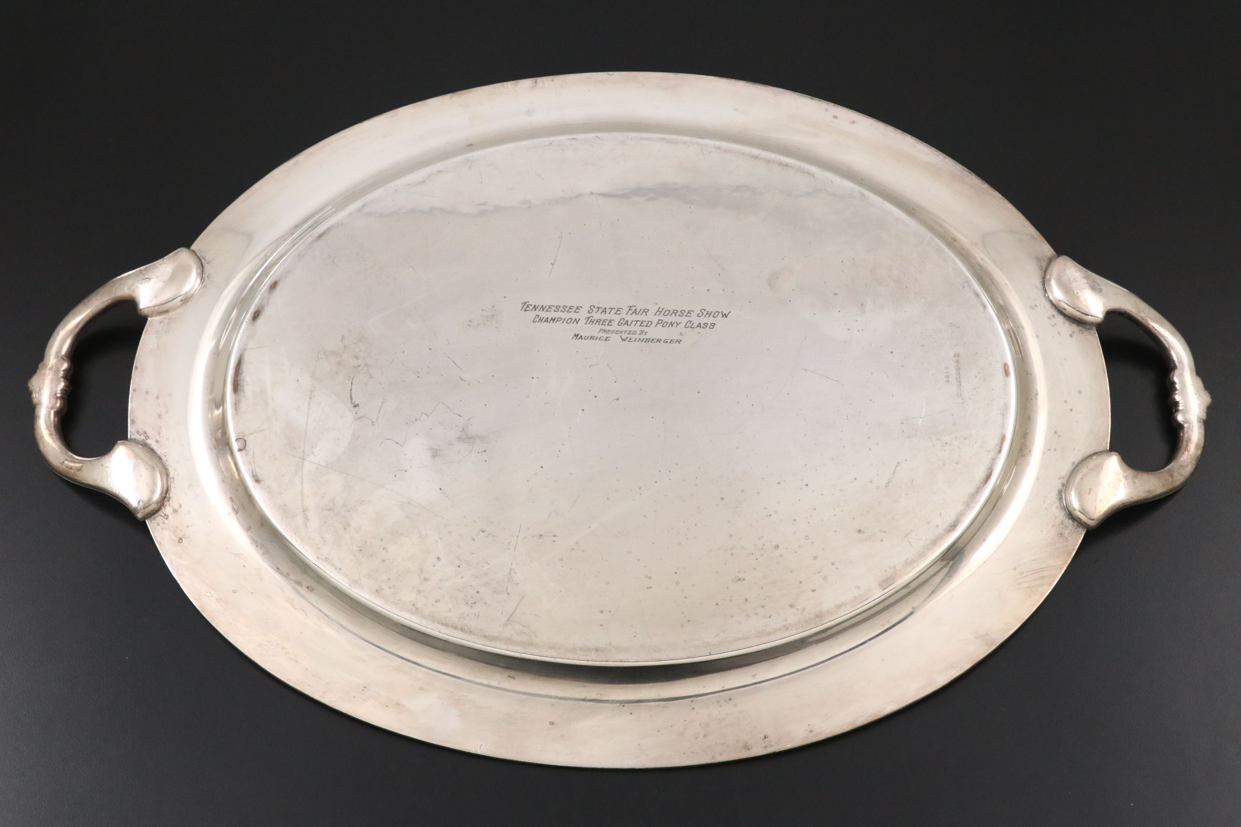 Barker Ellis Etched Silver Plate Julep Cups with Trays