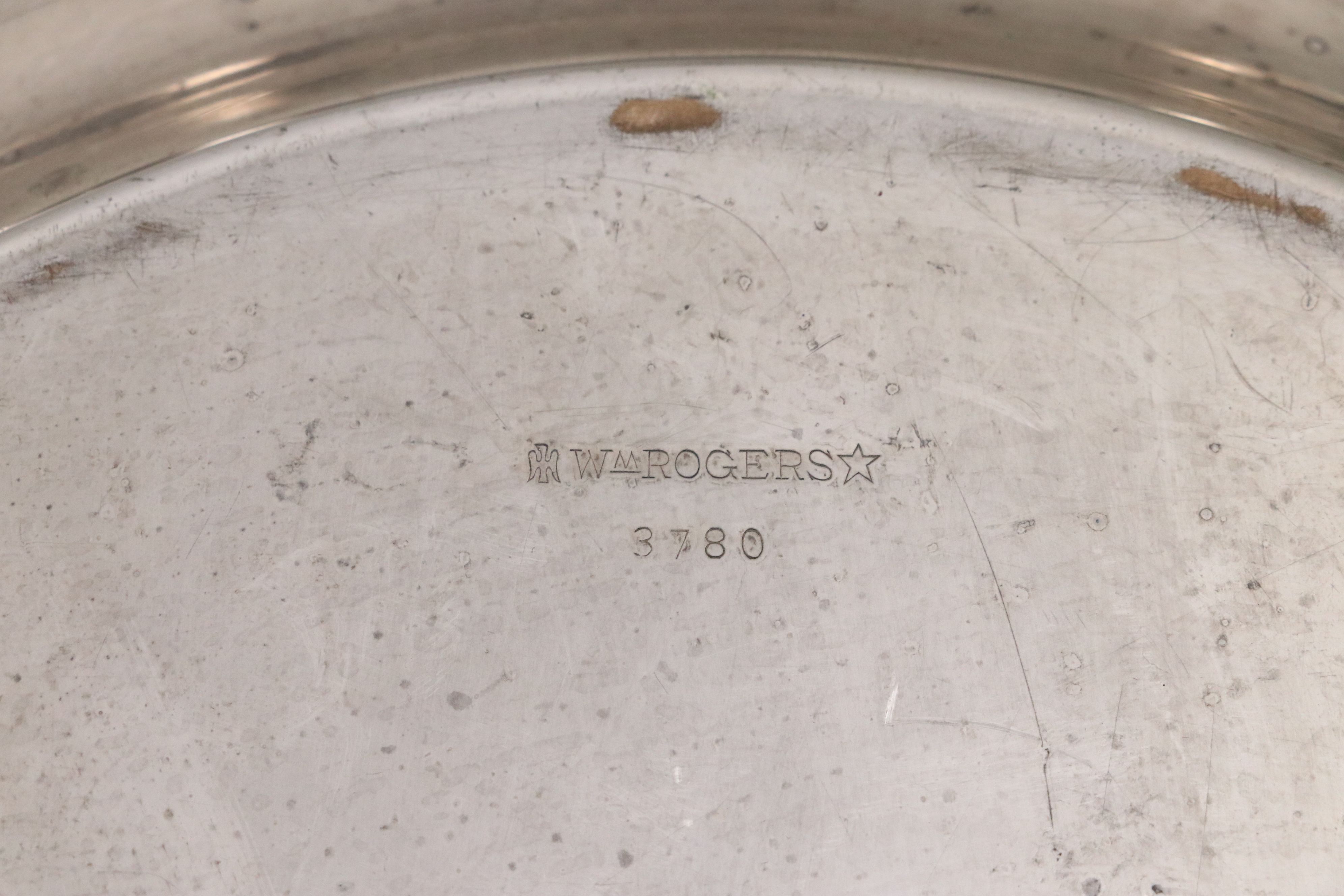 Barker Ellis Etched Silver Plate Julep Cups with Trays