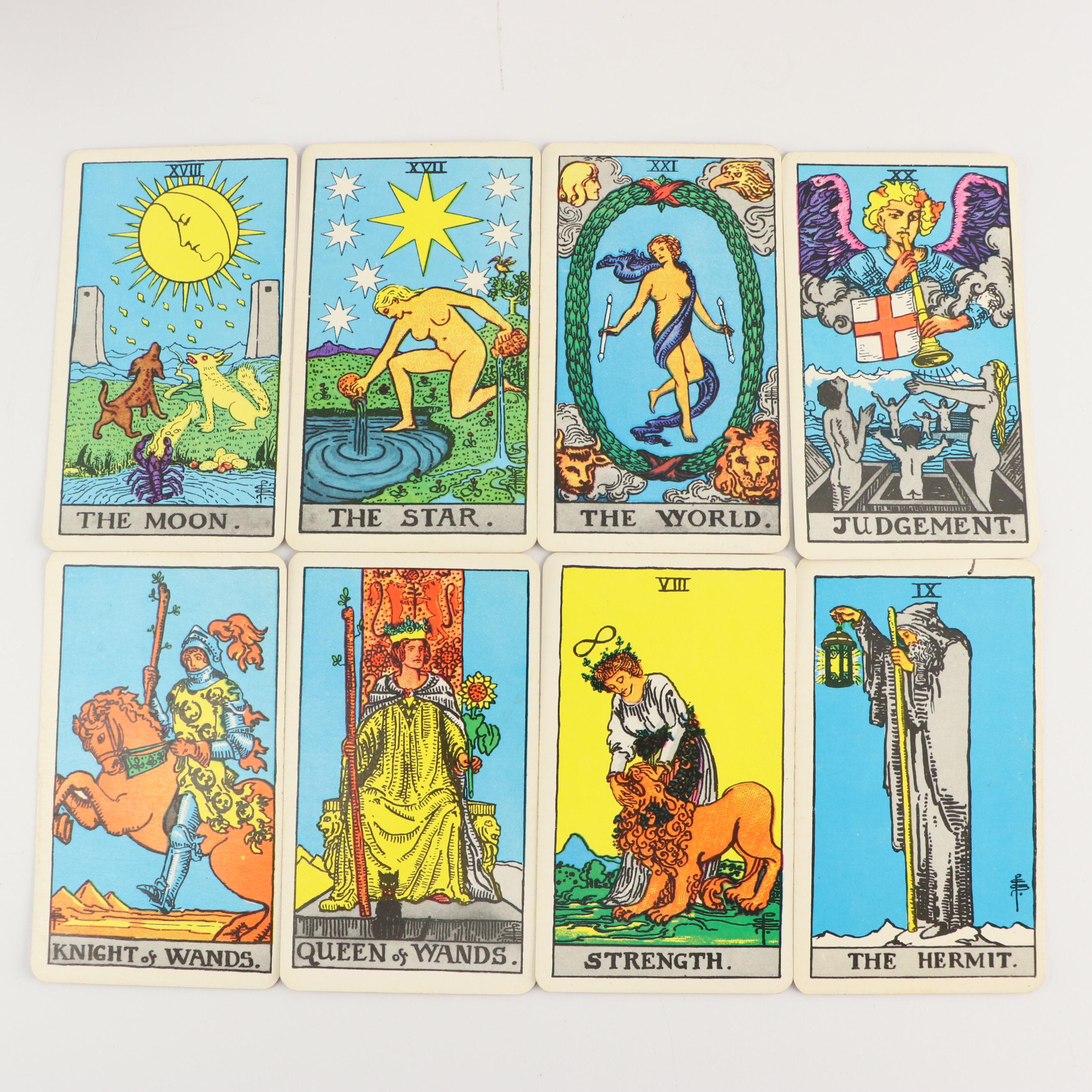 Italian Bravi Ceramic Spearman with Pamela Coleman Smith Rider-Waite Tarot Deck