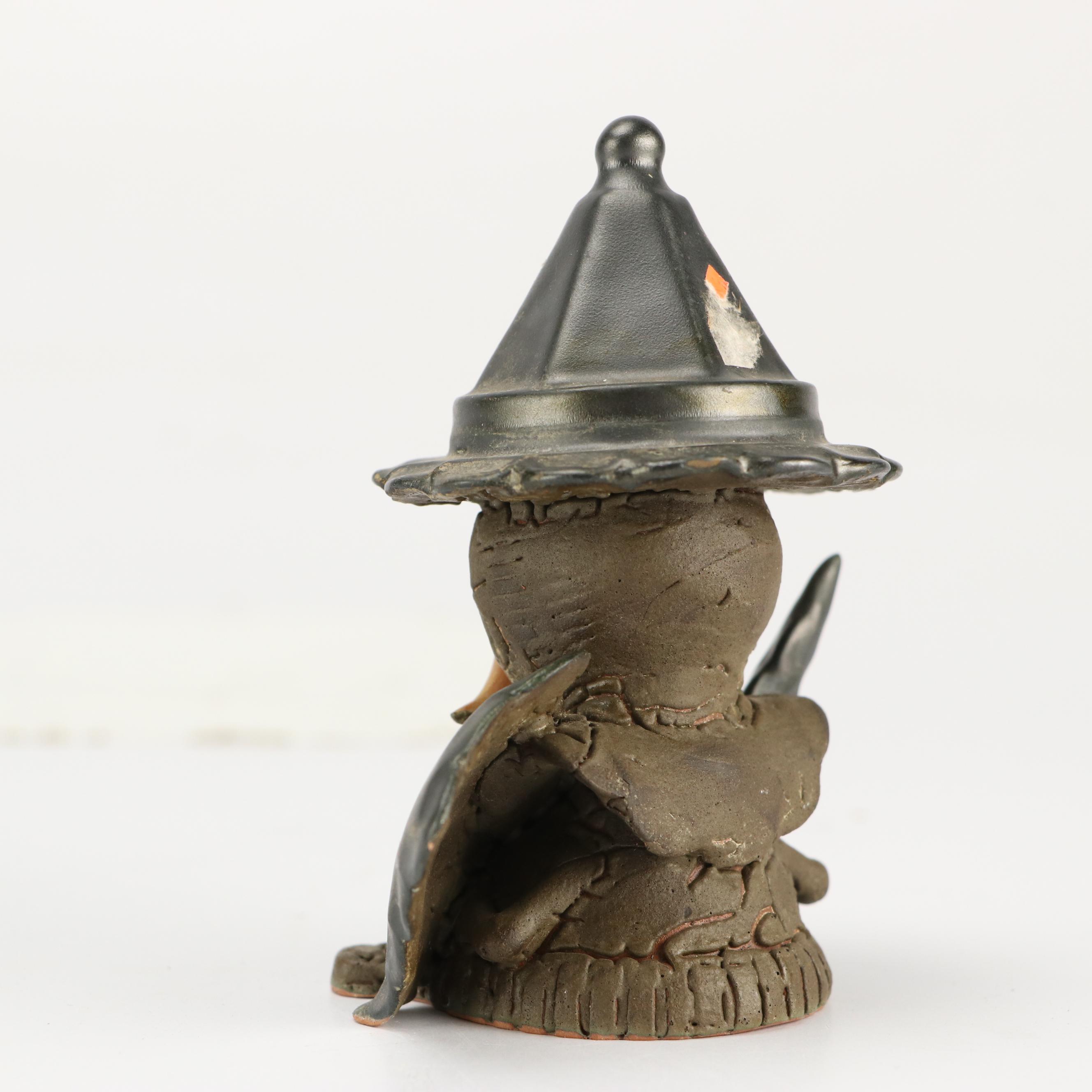 Italian Bravi Ceramic Spearman with Pamela Coleman Smith Rider-Waite Tarot Deck