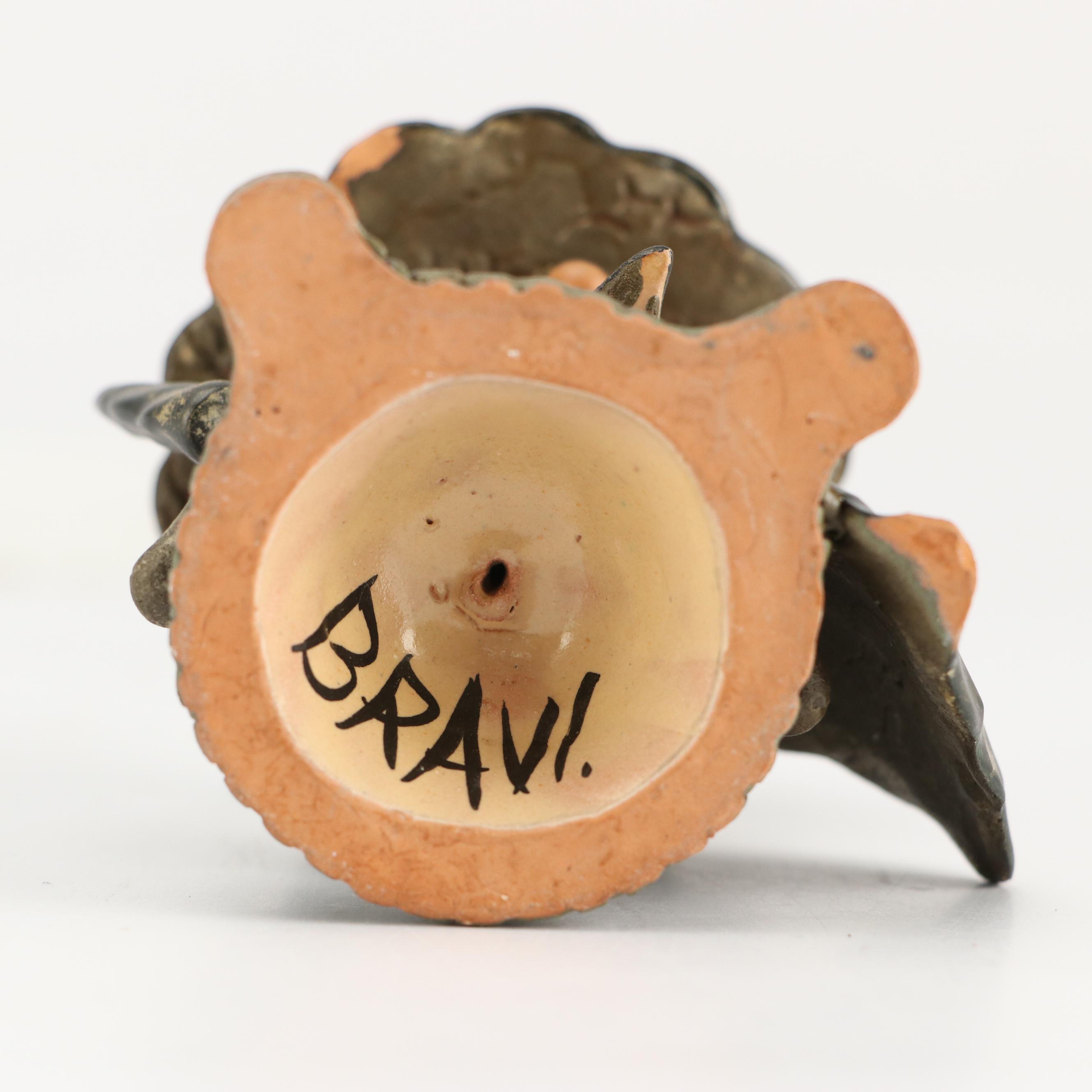 Italian Bravi Ceramic Spearman with Pamela Coleman Smith Rider-Waite Tarot Deck