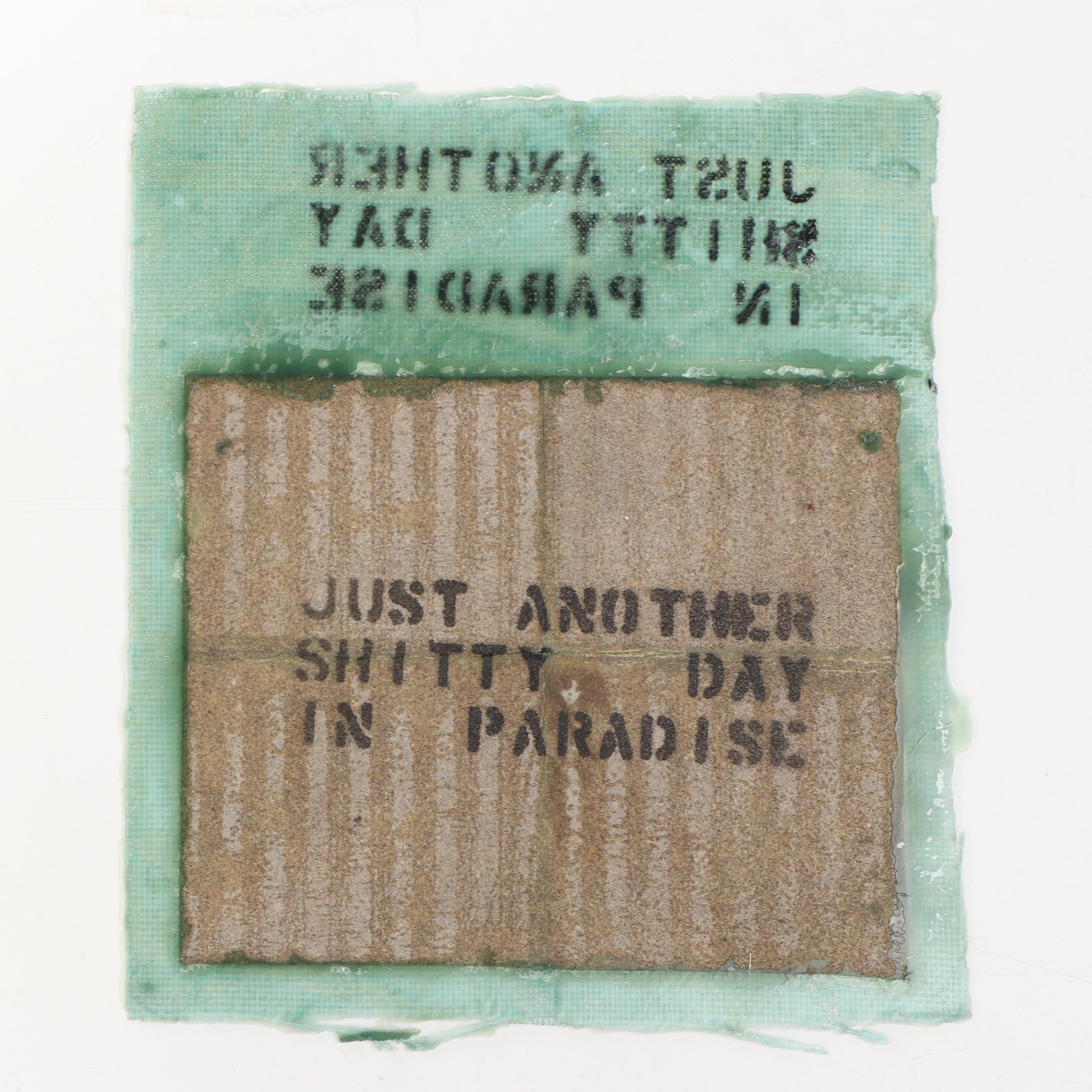 Ashley Bickerton Mixed Media "Just Another Shitty Day in Paradise," 1993
