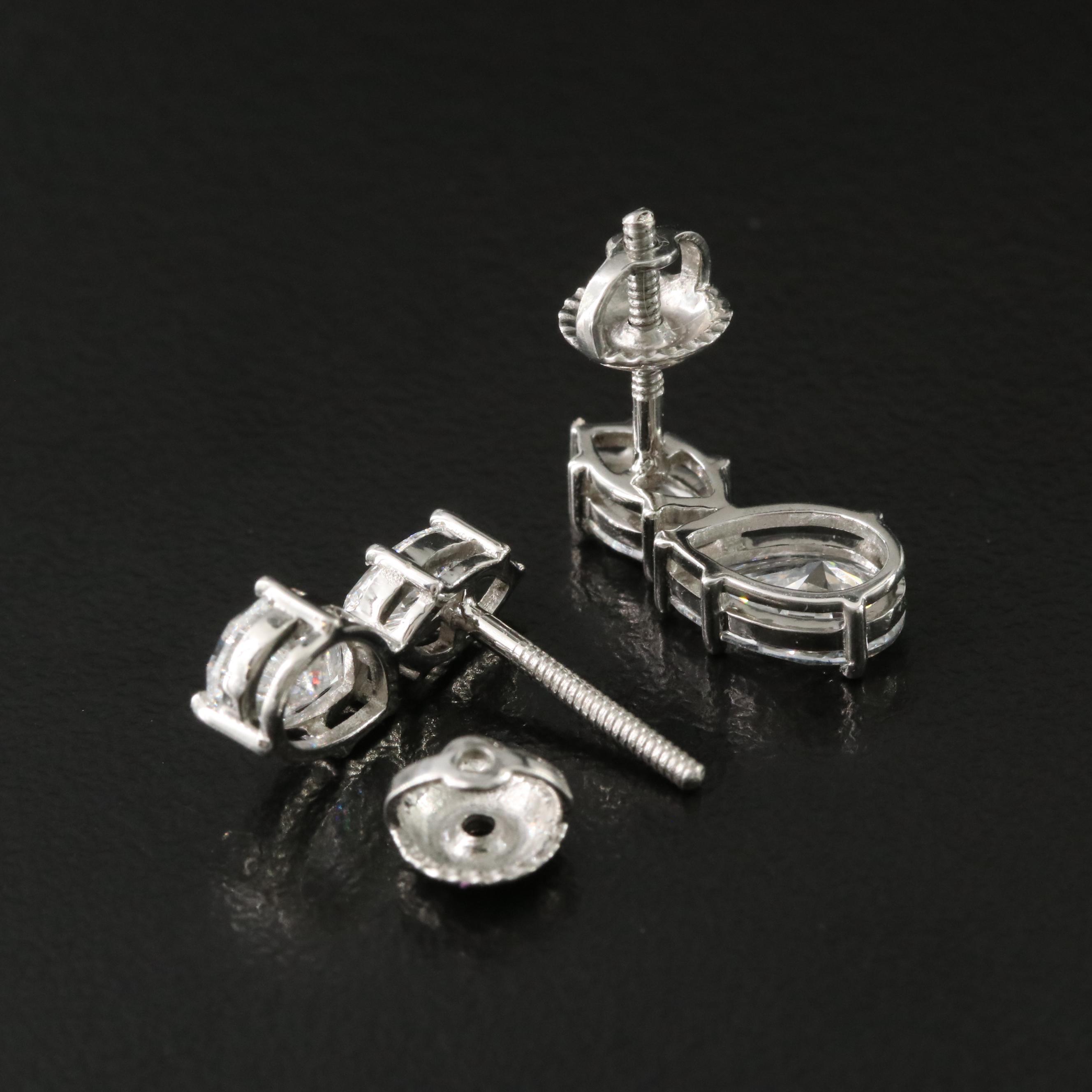 Platinum 2.30 CTW Lab Grown Diamond Earrings