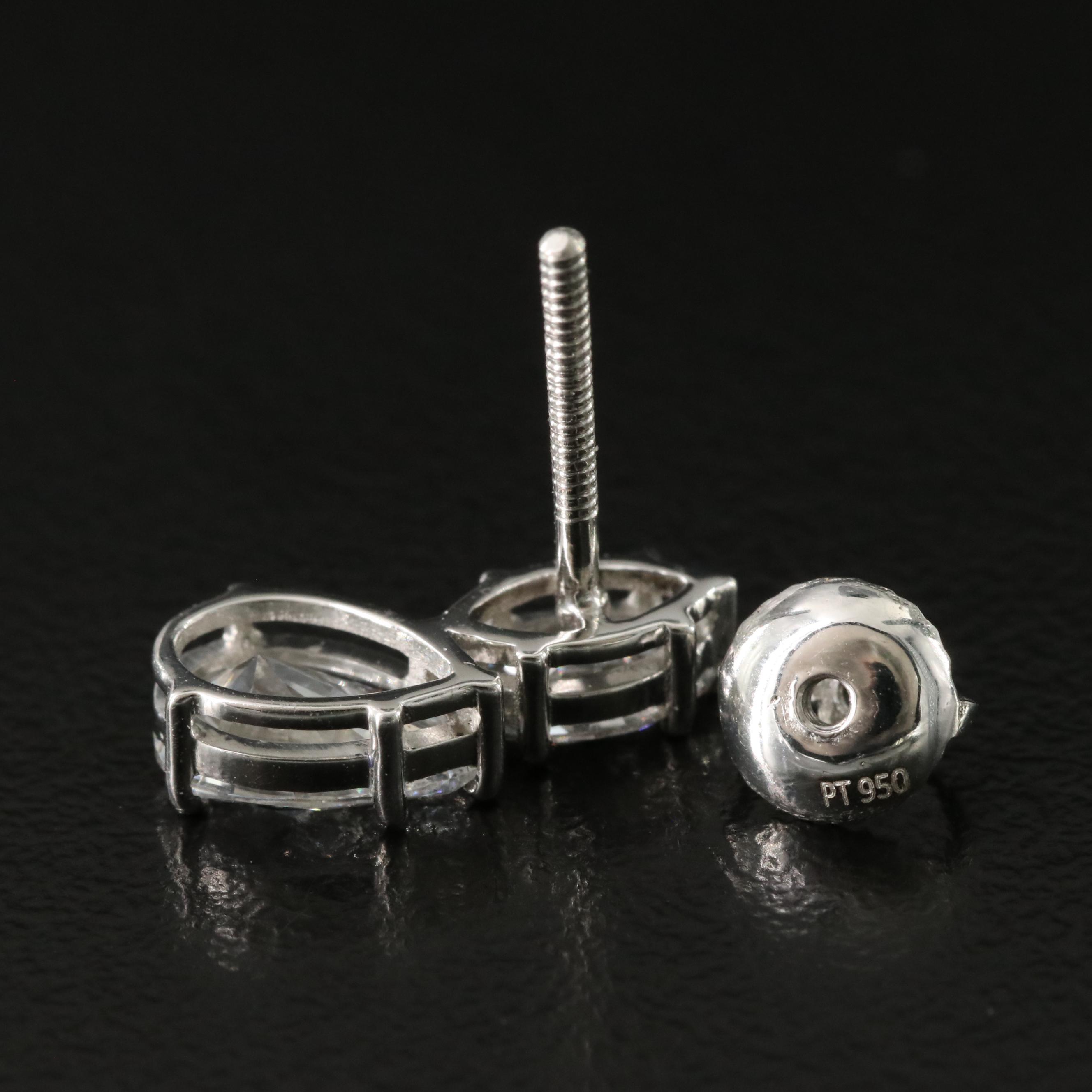 Platinum 2.30 CTW Lab Grown Diamond Earrings