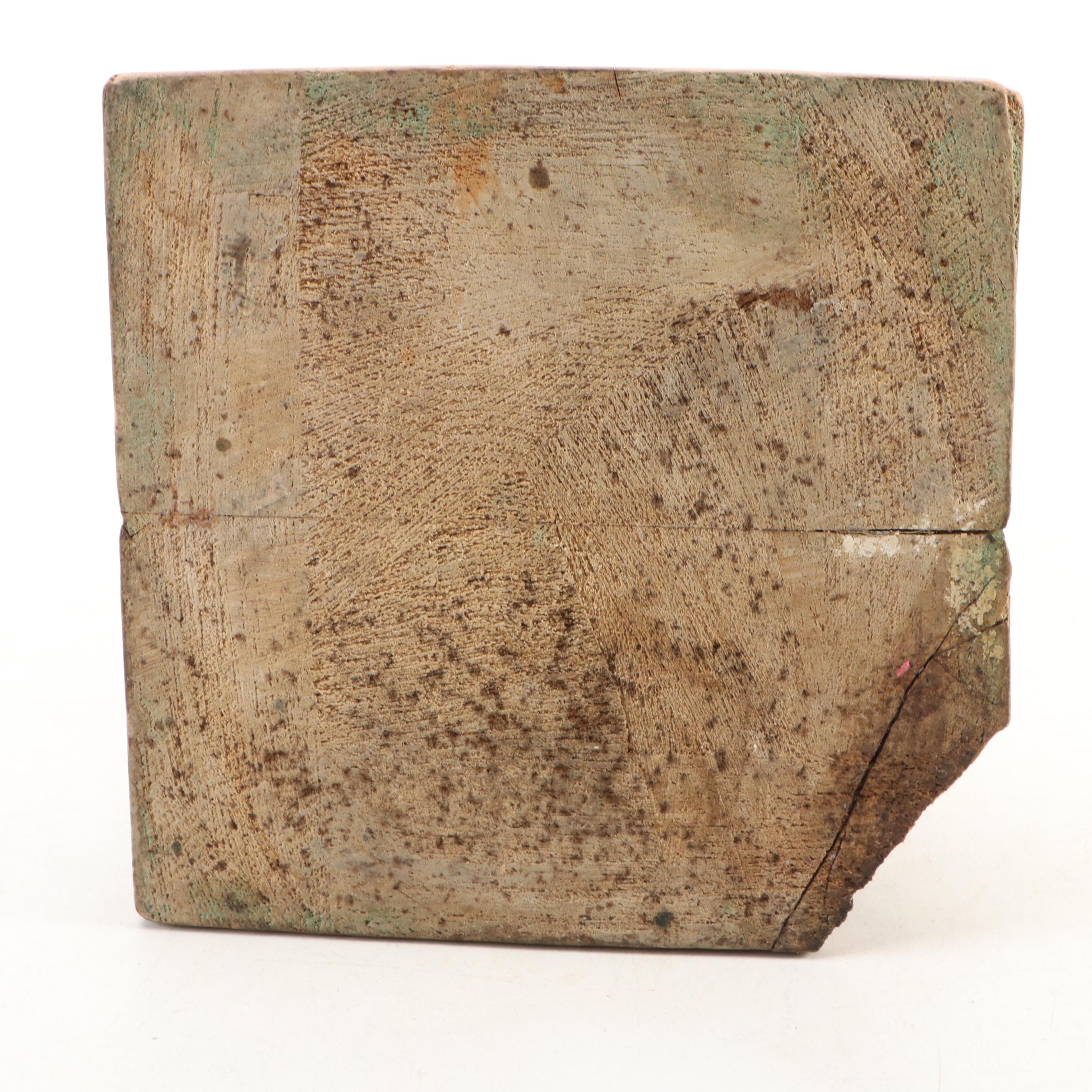 Nude Woman Covered in Drapery Carved Wood Sculpture