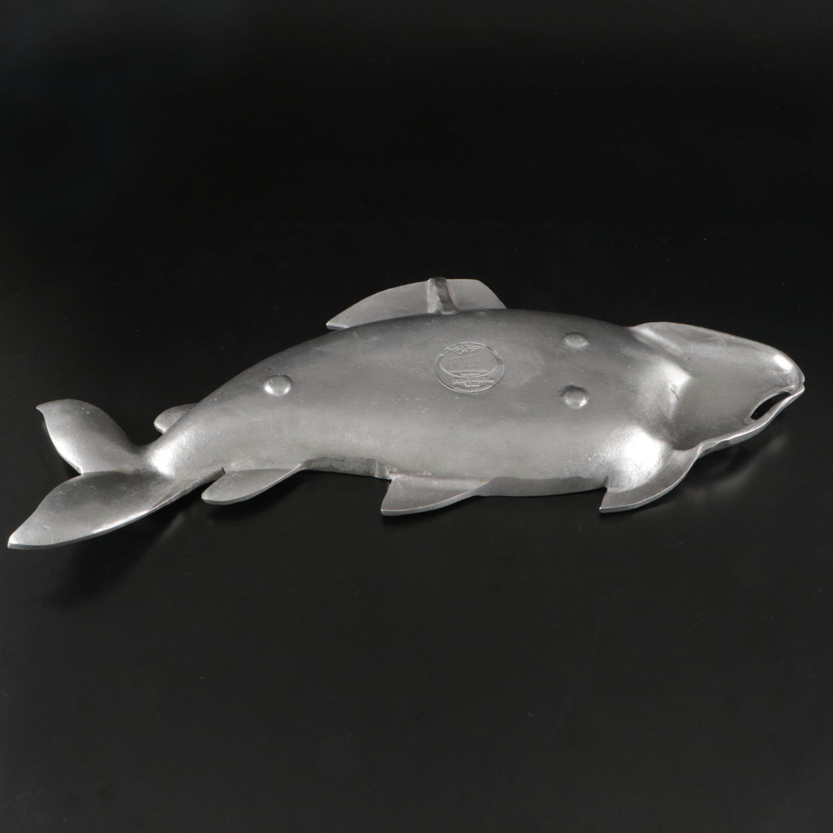 Pewtarex Pewter Fish Platter with Boat Serving Bowl