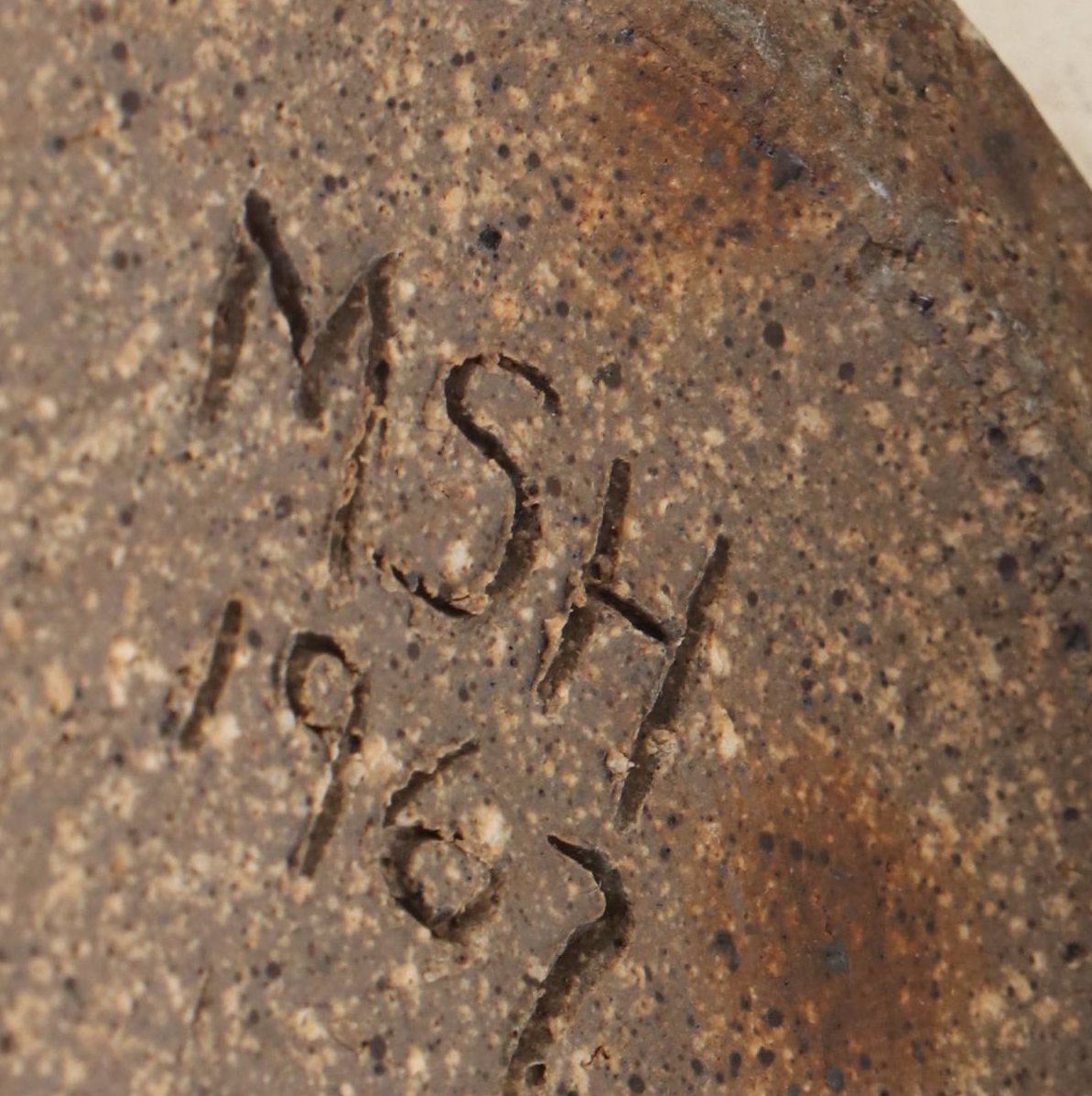 Mary S. Haber and Other Studio Art Pottery Part Glaze Stoneware Bowl with Vases