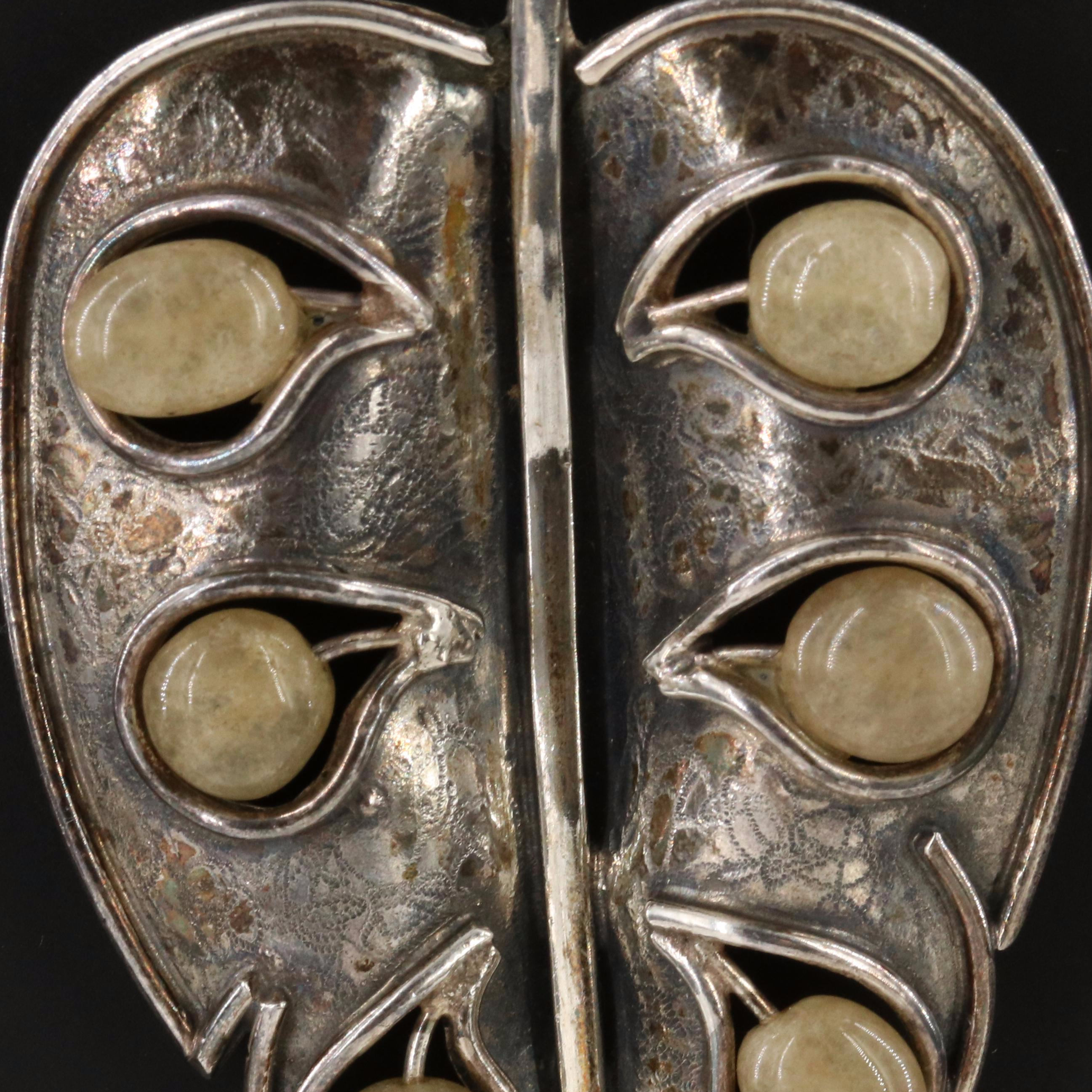 Sterling Citrine Leaf Pendant Necklace