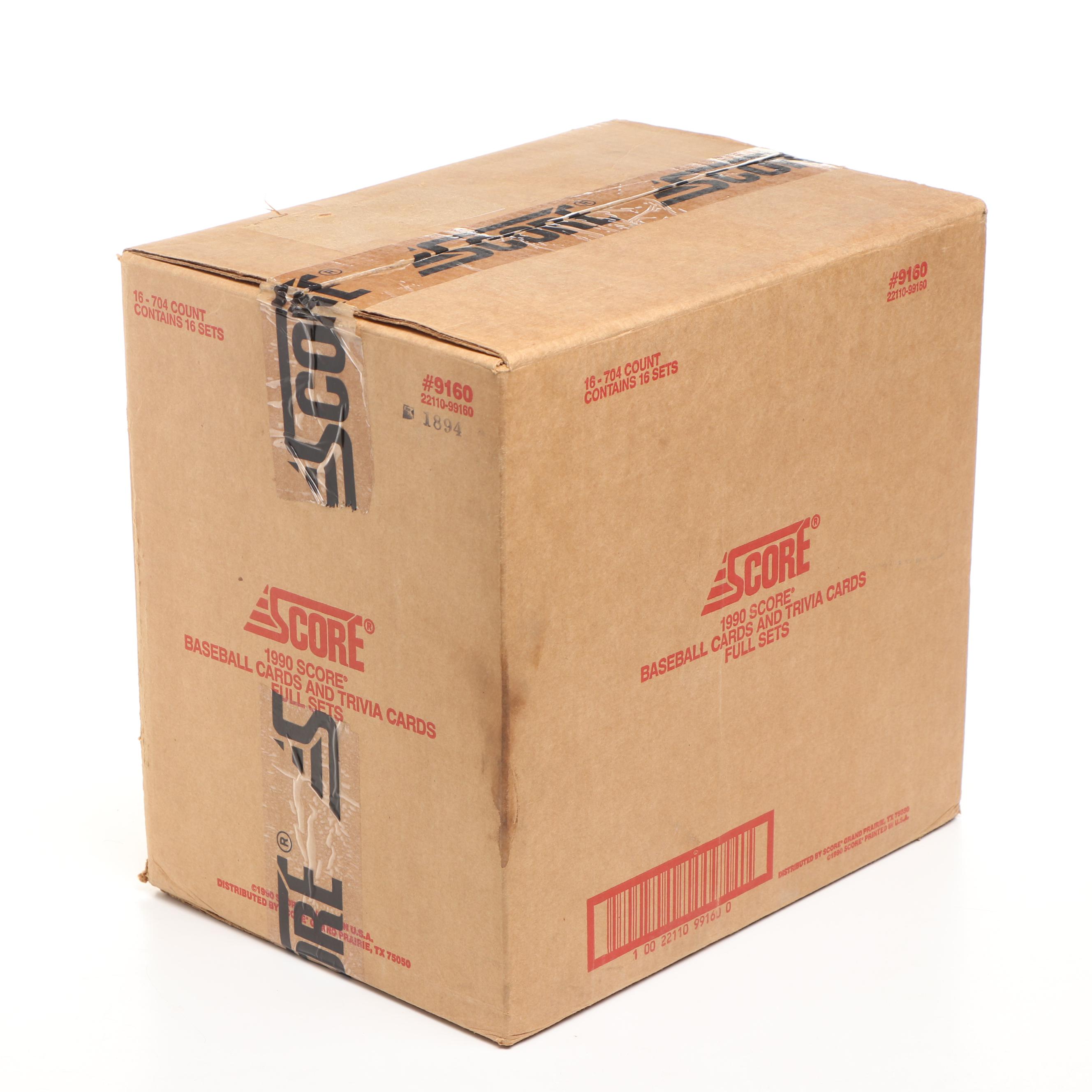 Sealed 1990 Score Baseball Card Sets and Case