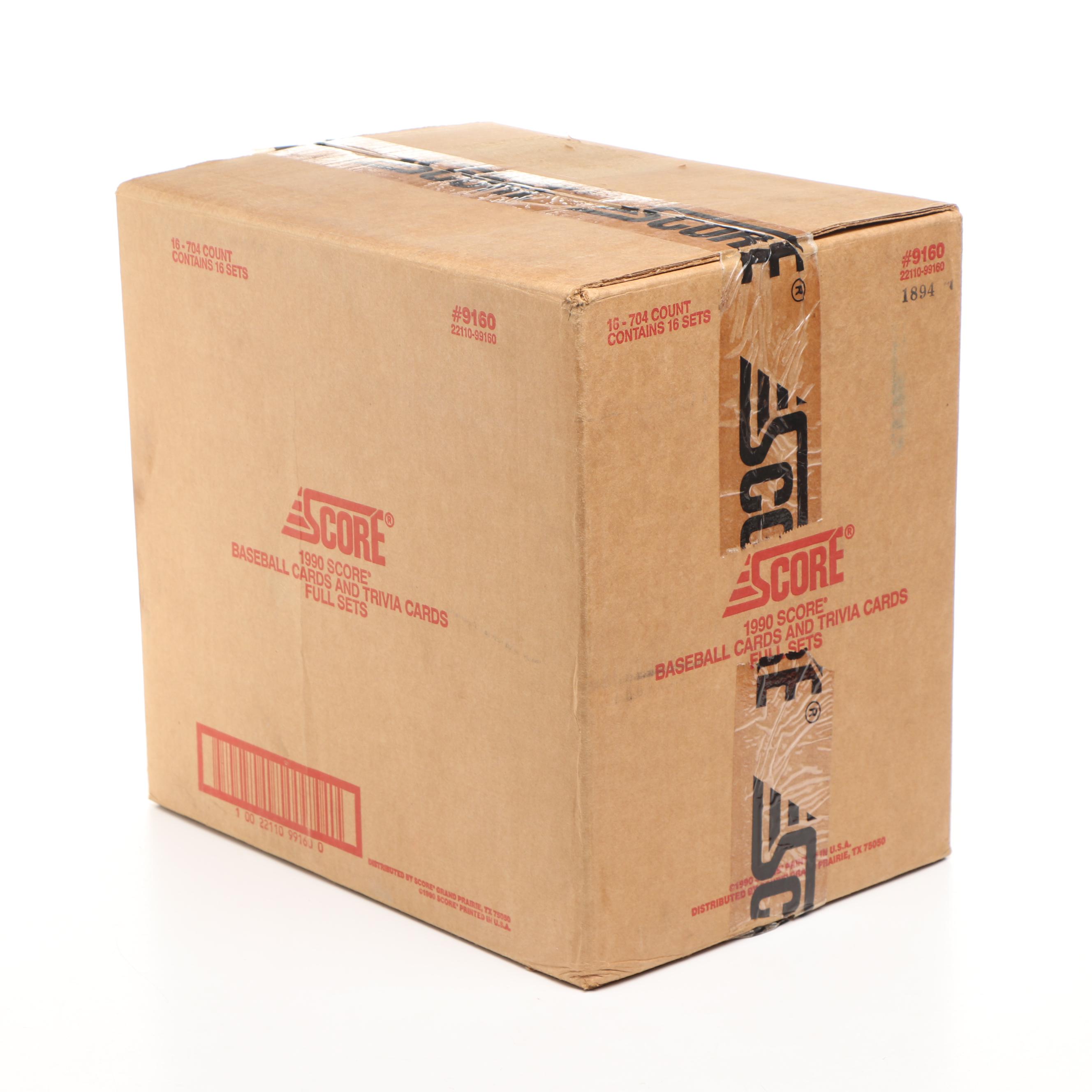 Sealed 1990 Score Baseball Card Sets and Case