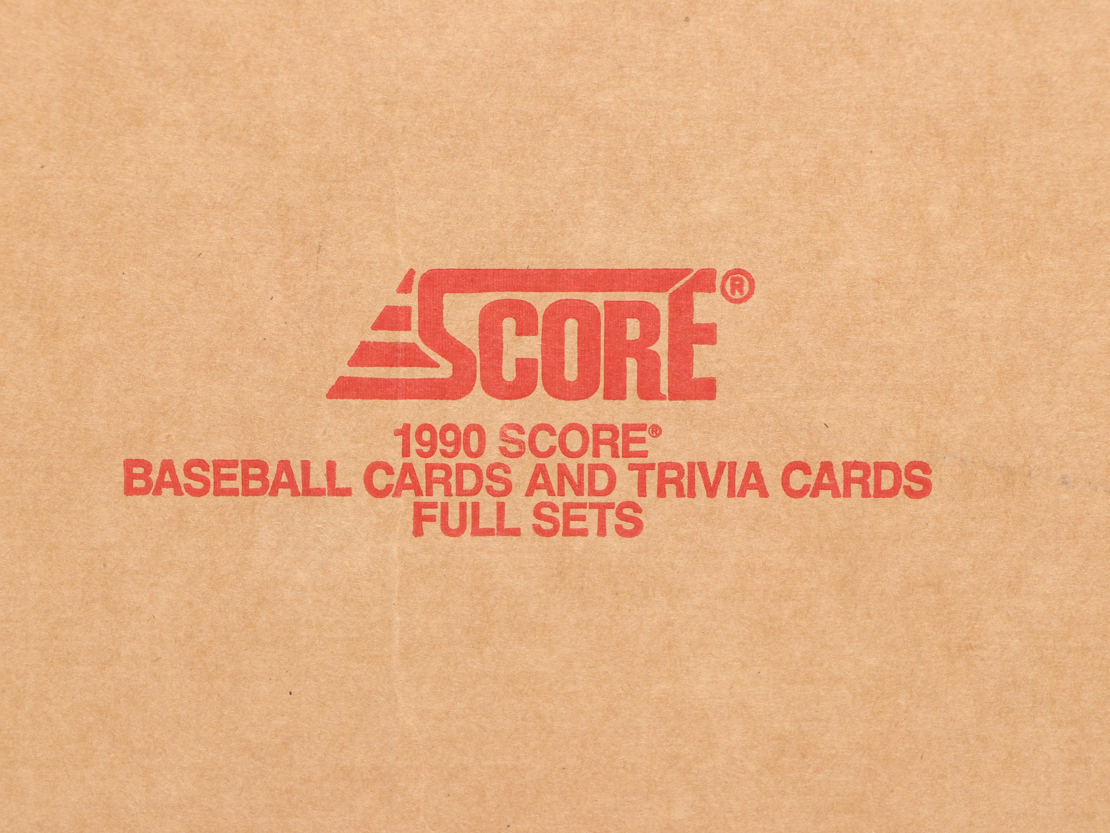 Sealed 1990 Score Baseball Card Sets and Case