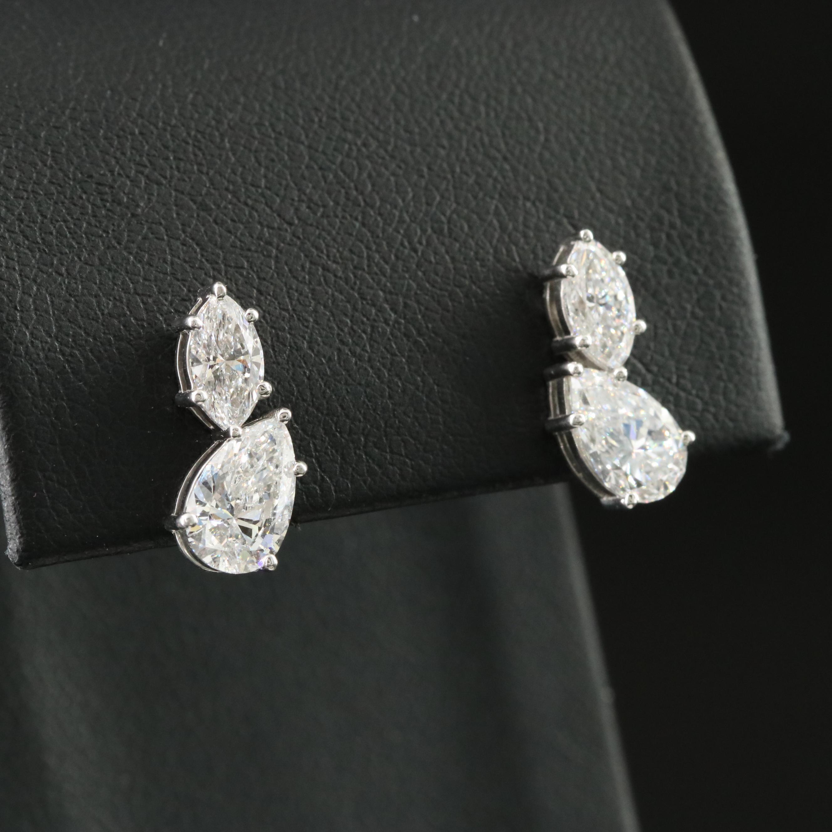 Platinum 2.36 CTW Lab Grown Diamond Earrings
