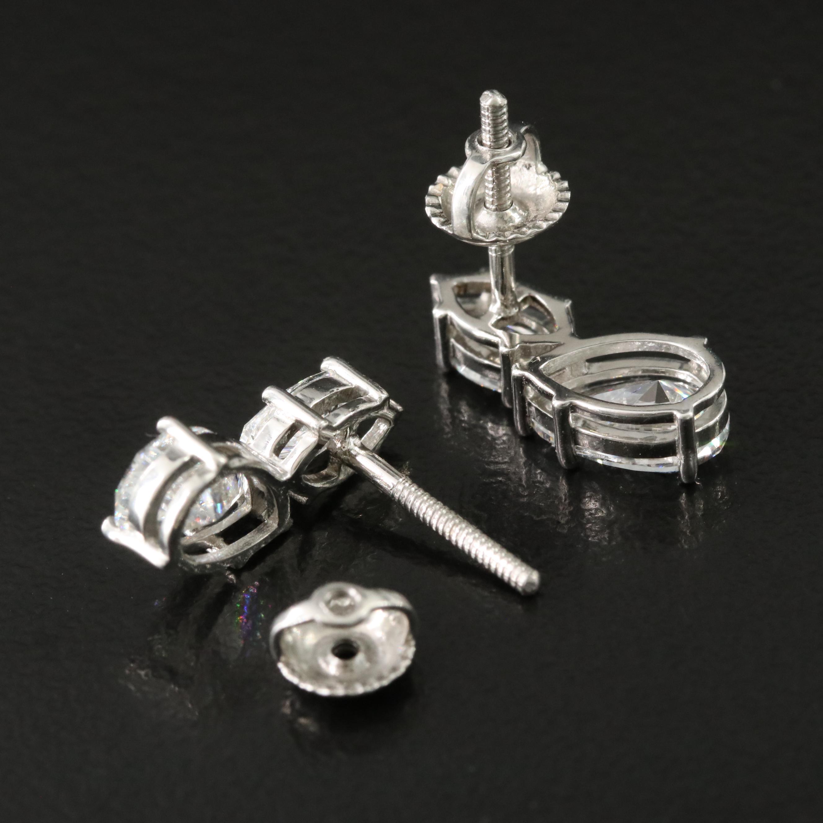 Platinum 2.36 CTW Lab Grown Diamond Earrings