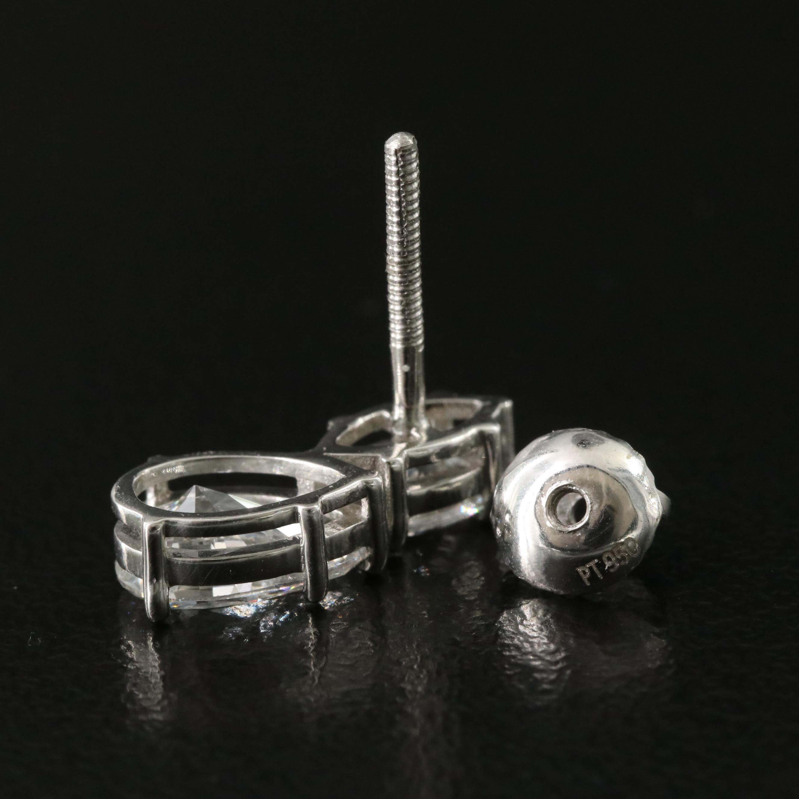 Platinum 2.36 CTW Lab Grown Diamond Earrings