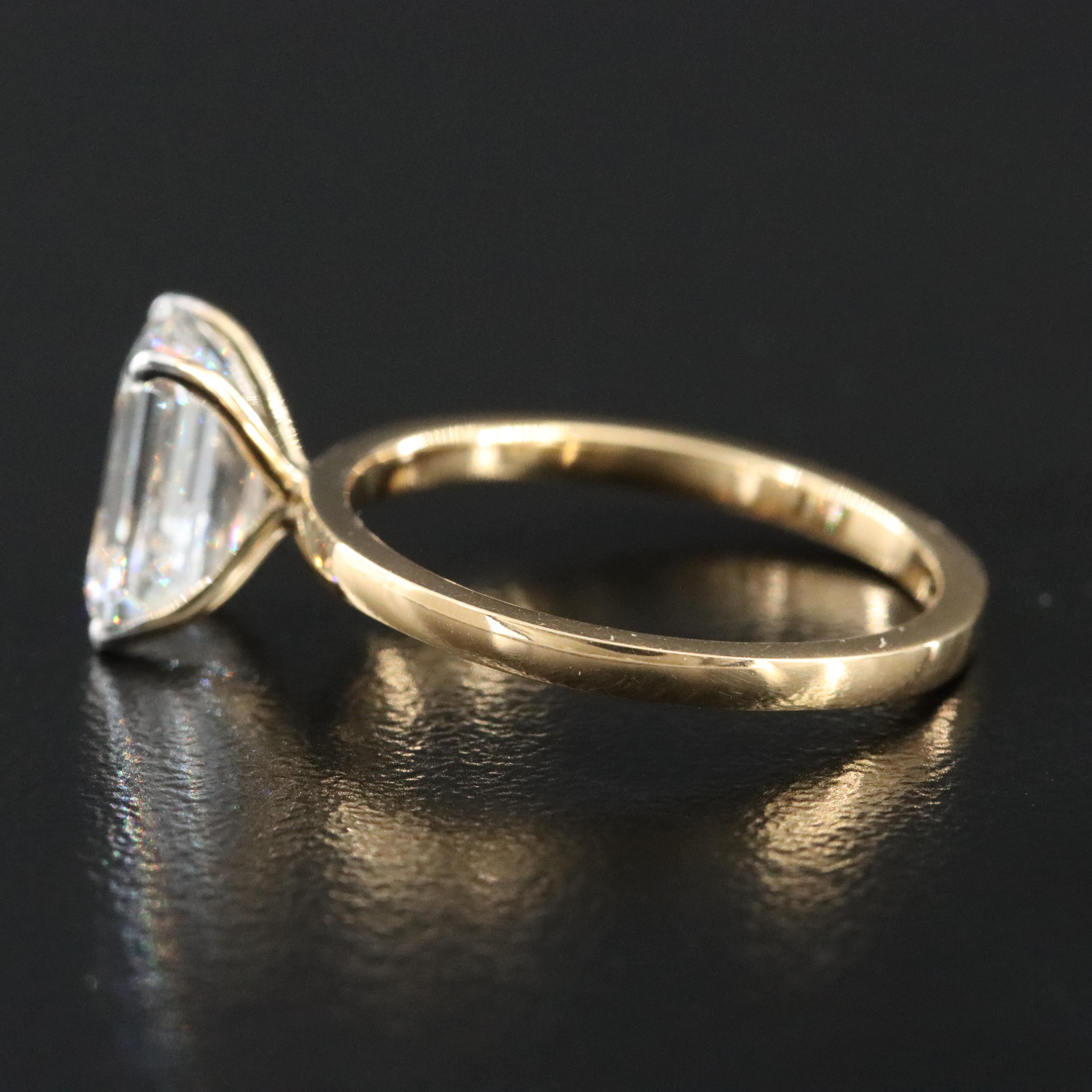 18K 2.29 CT Lab Grown Diamond Solitaire Ring with IGI Report