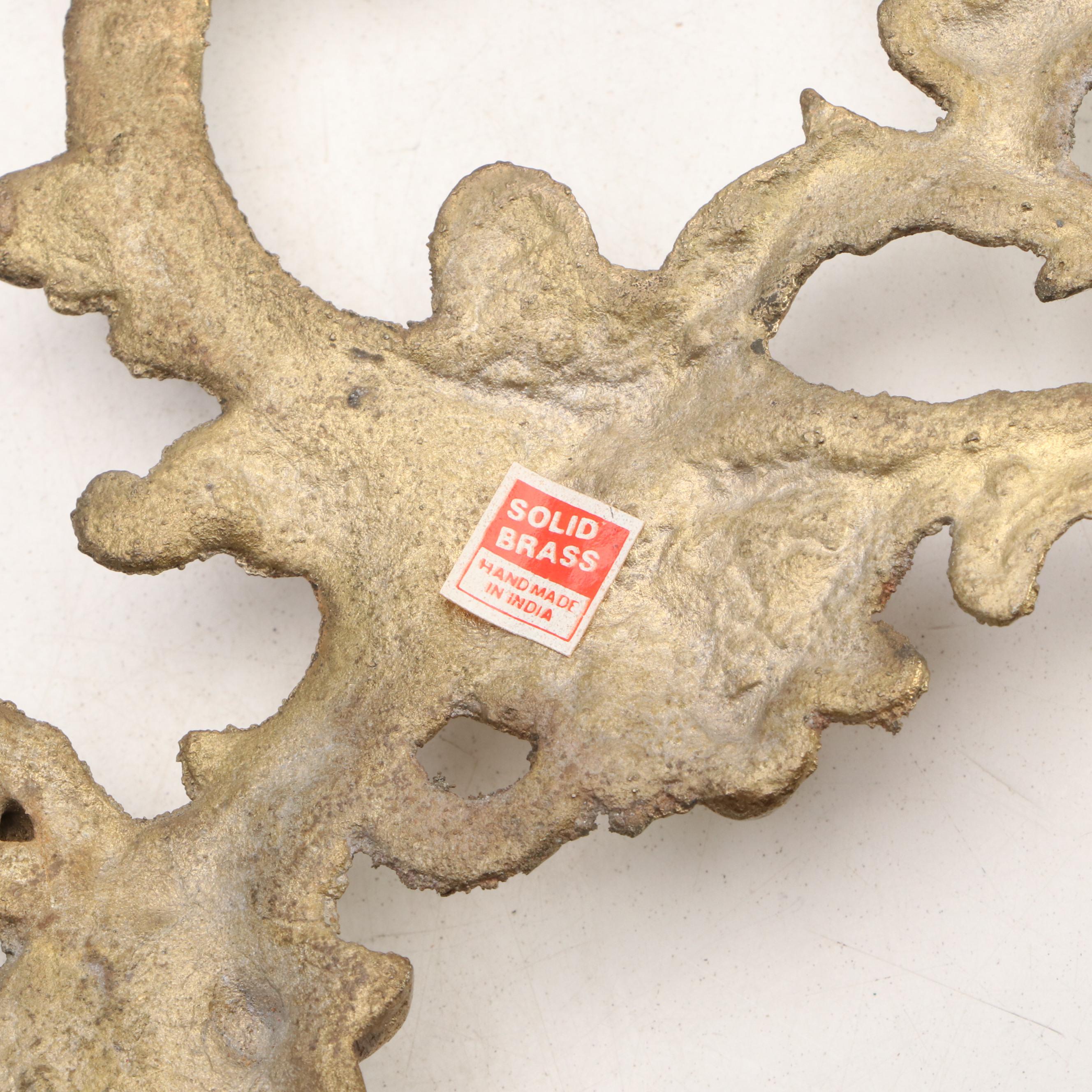 Baroque Revival Style Brass Table Top Easels