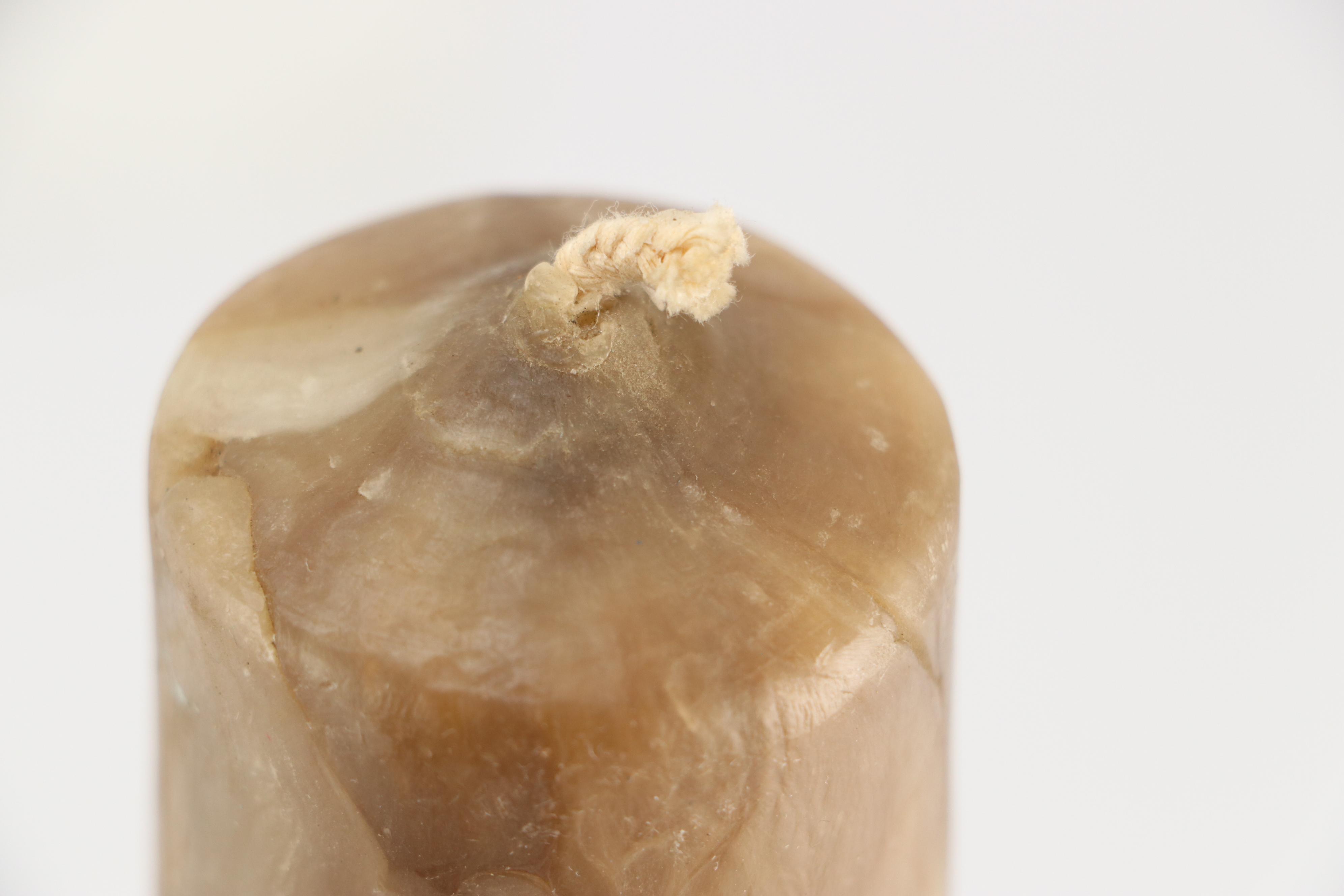 Twisted and Pillar Wax Candles with Other Wooden Candle, Late 20th Century