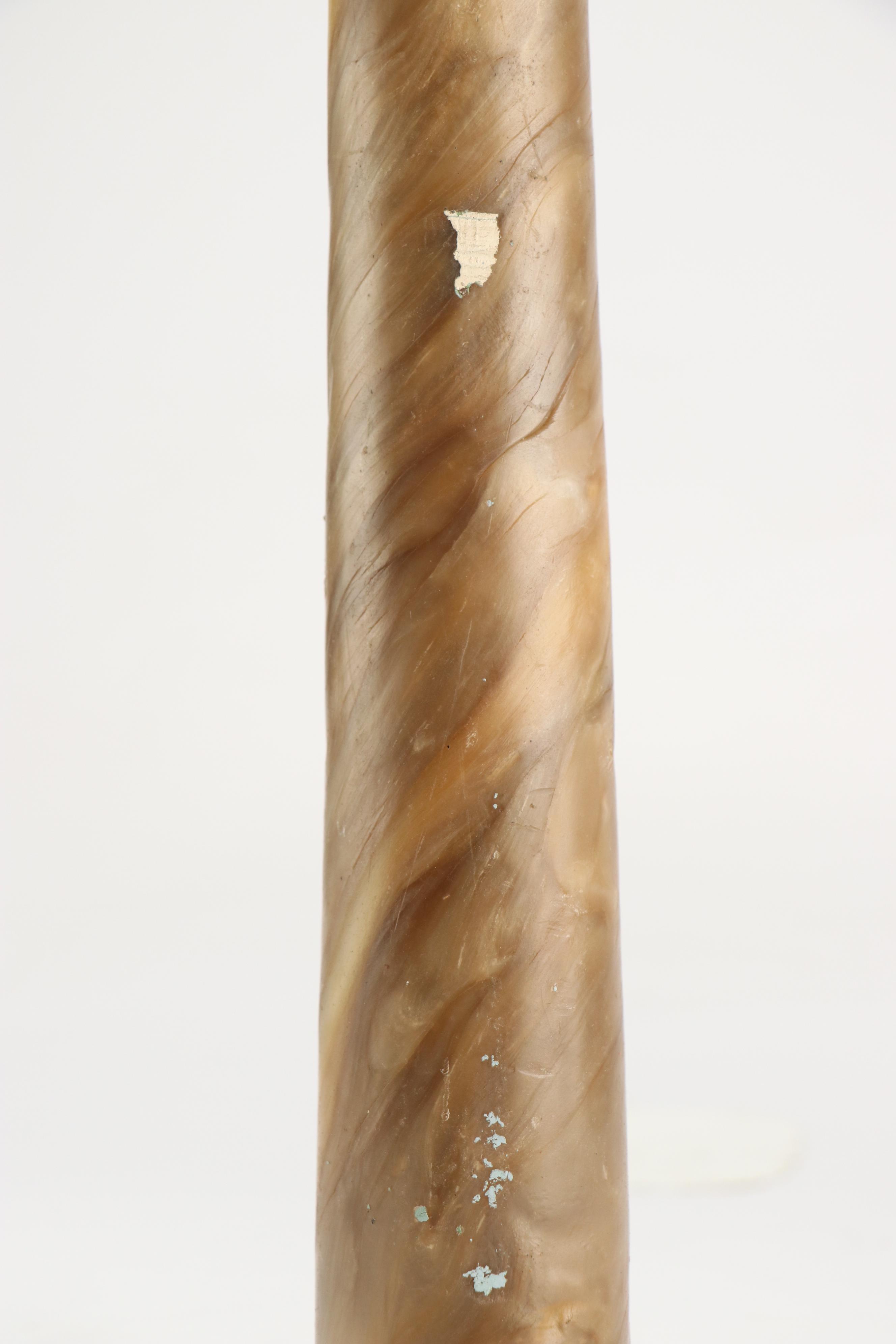 Twisted and Pillar Wax Candles with Other Wooden Candle, Late 20th Century