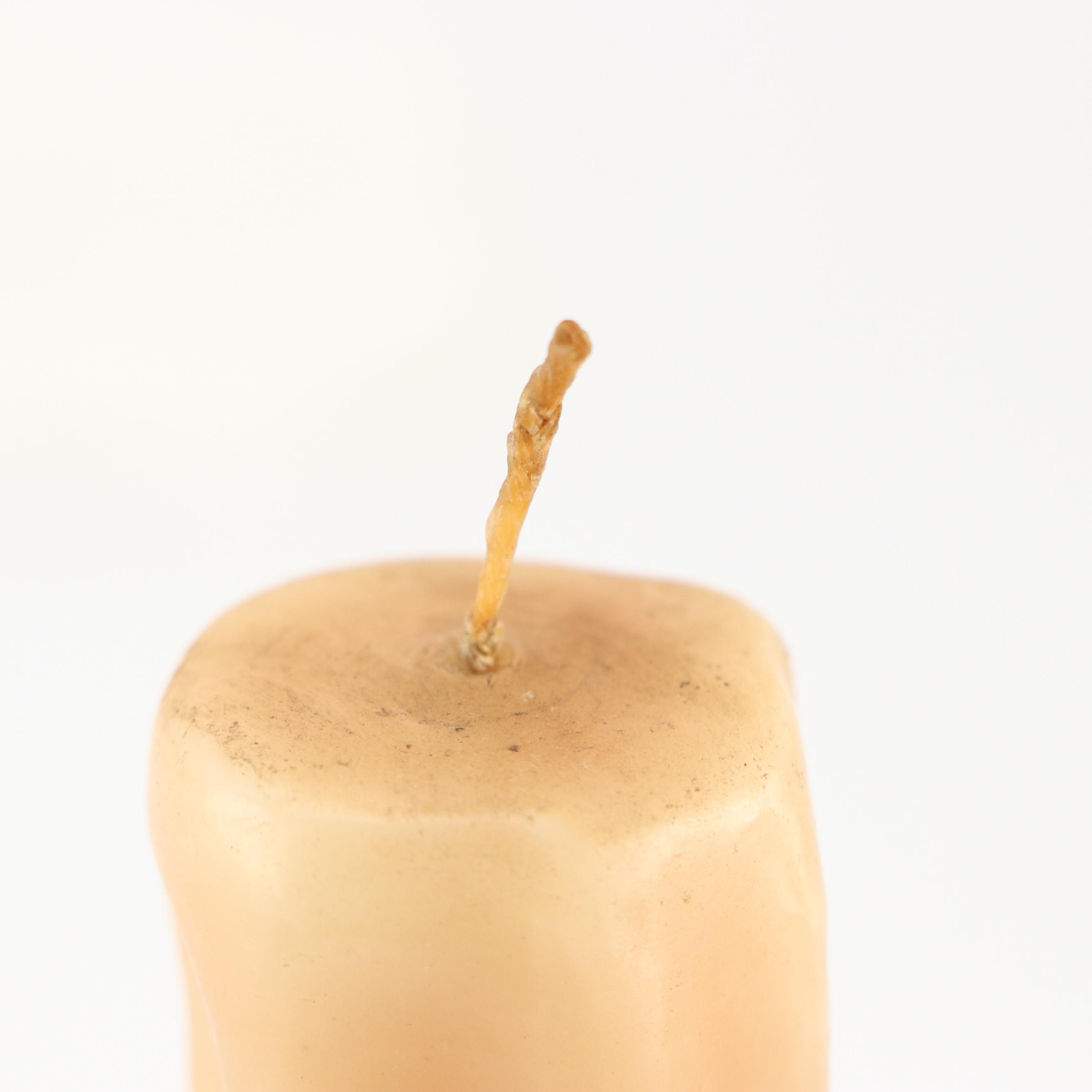 Twisted and Pillar Wax Candles with Other Wooden Candle, Late 20th Century