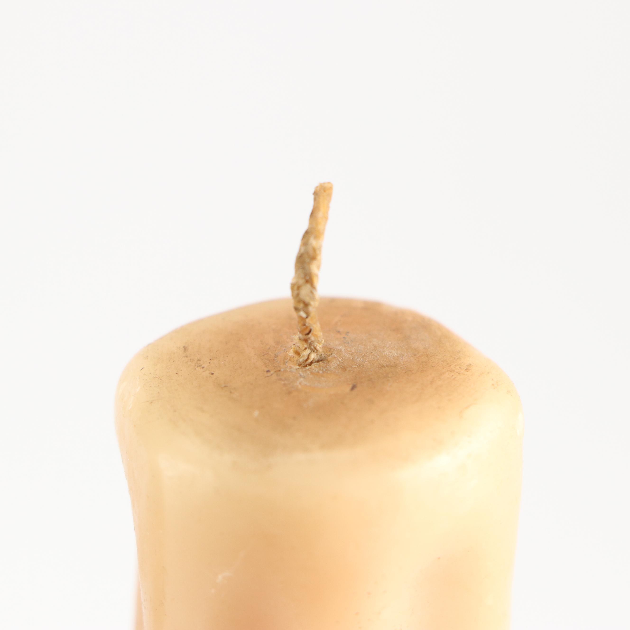 Twisted and Pillar Wax Candles with Other Wooden Candle, Late 20th Century