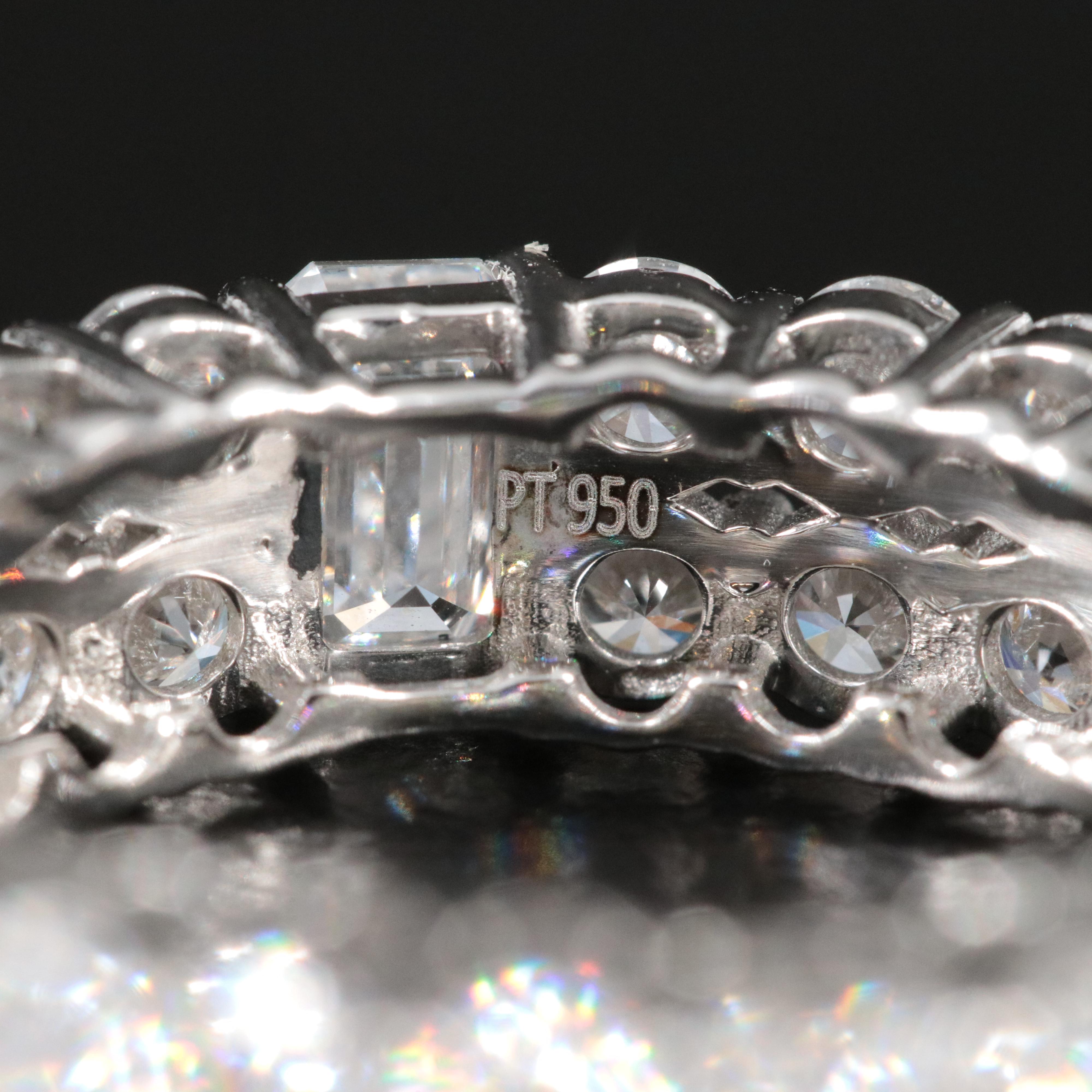 Platinum 6.10 CTW Lab Grown Diamond Eternity Ring