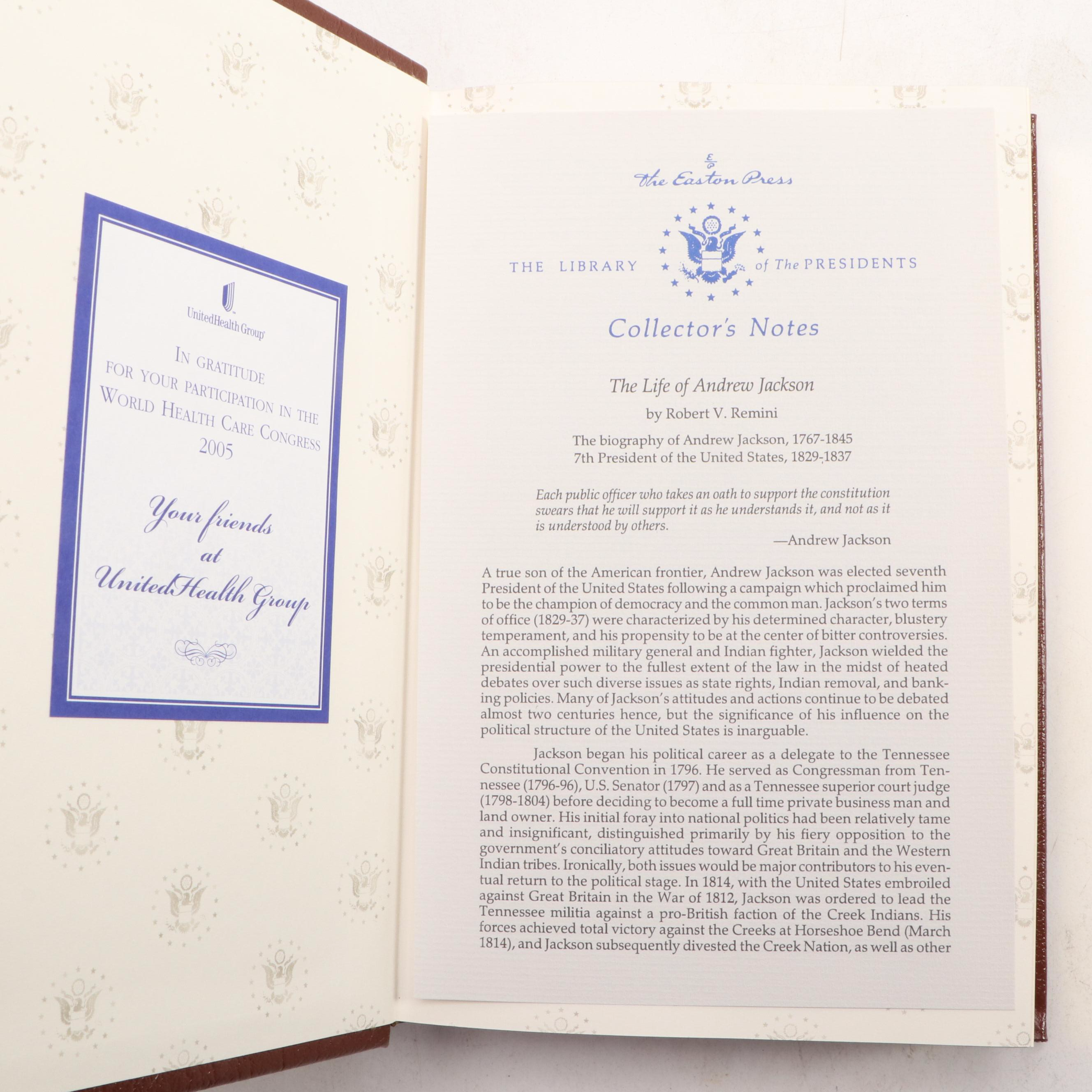 Easton Press "The Life of Andrew Jackson" by Robert V. Remini, 1997