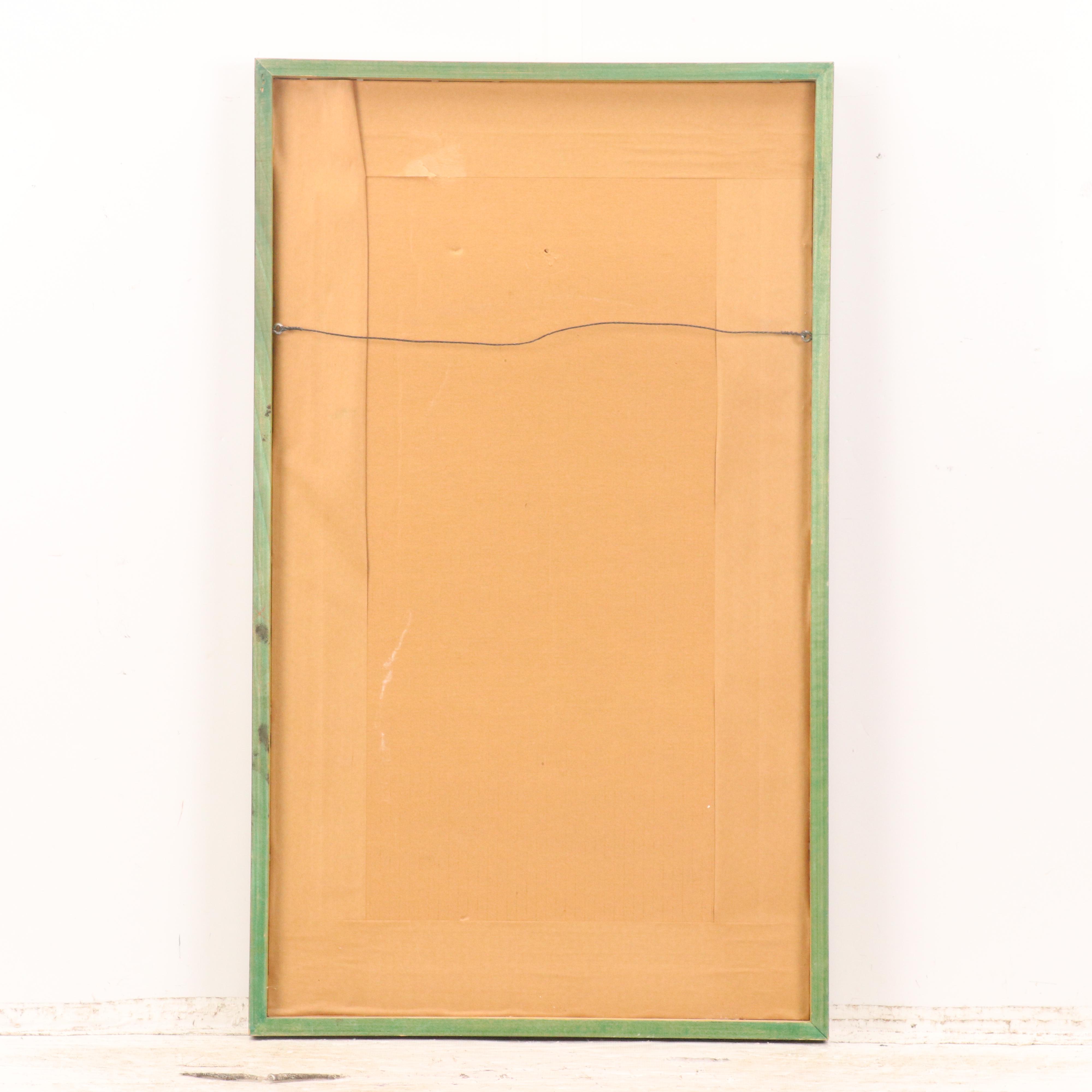 A. Kelly Pruitt Deserted Coastal Landscape Oil Painting, 1975