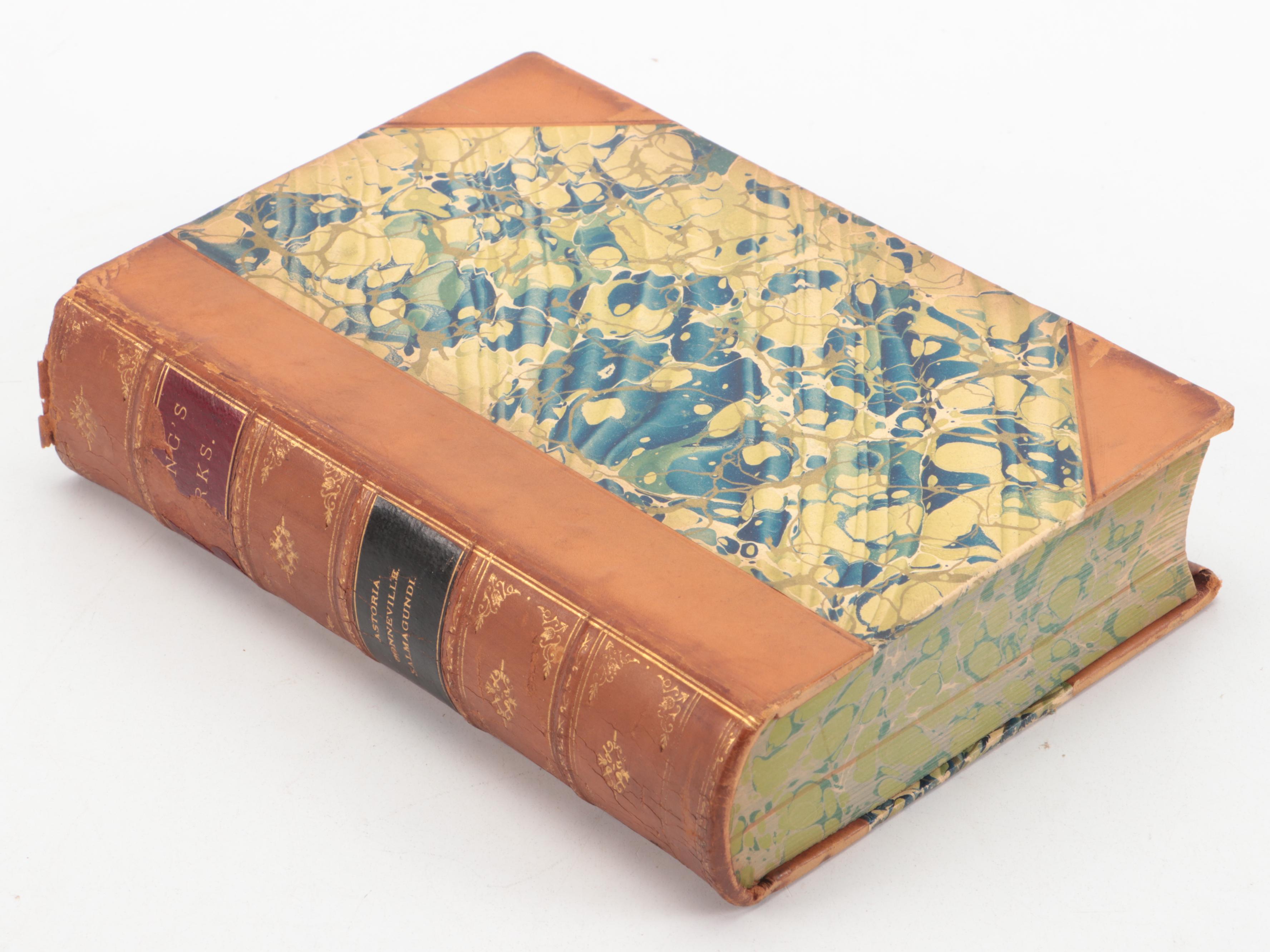 Leather Bound "Works of Washington Irving" Six-Volume Set, Late 19th Century