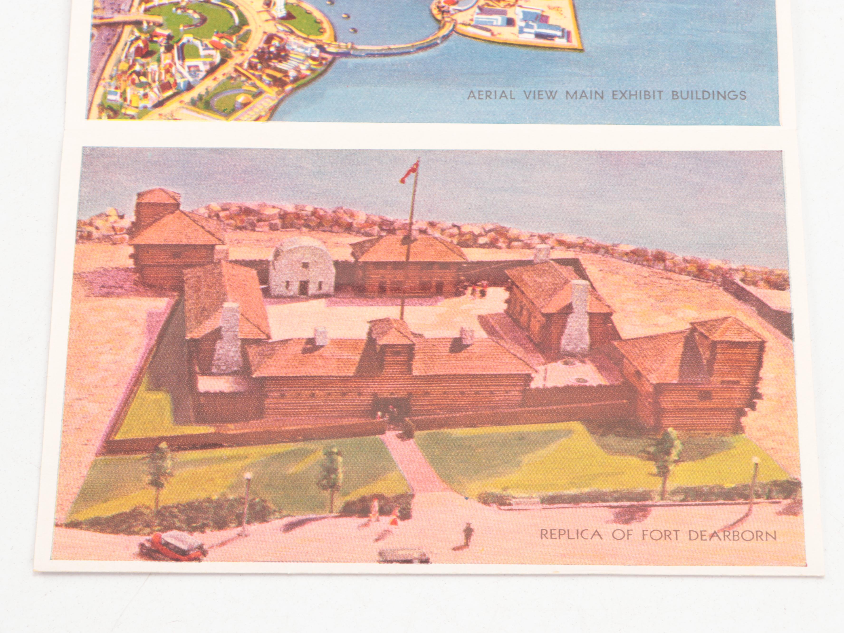 1933 Chicago World's Fair Postcards with Lutheran Hymnal