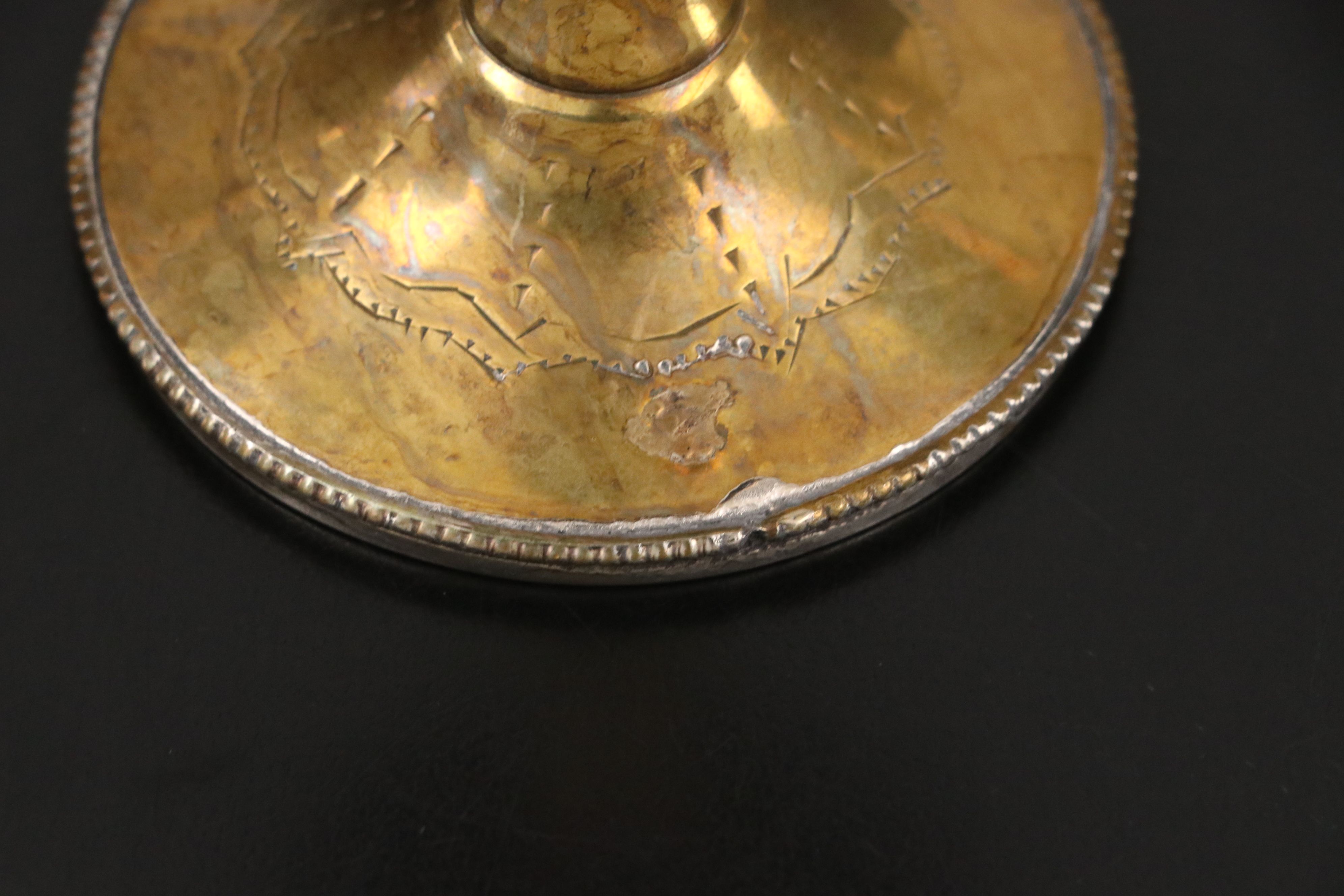 Webster-Wilcox Tray with Gilded Wine Glasses