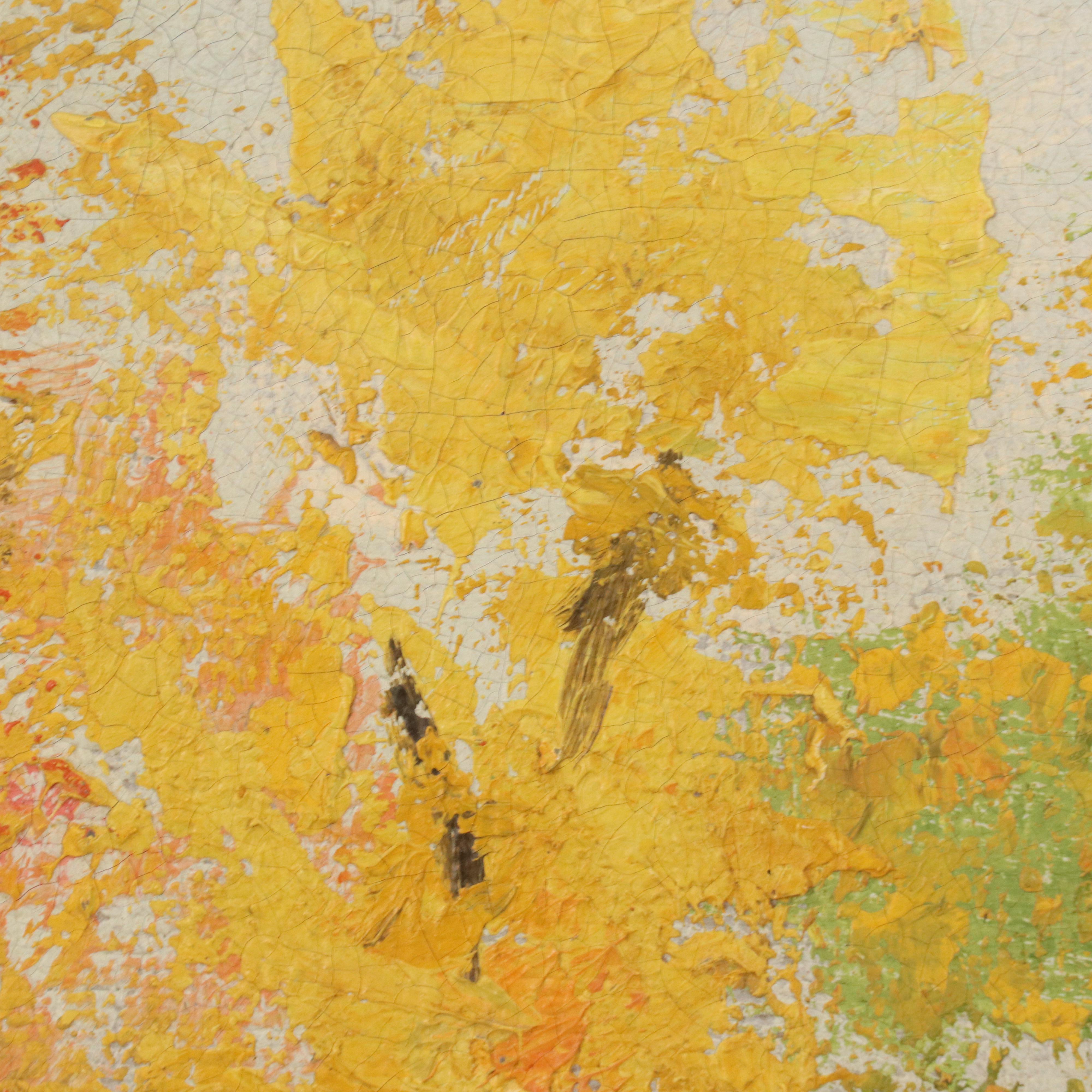 A. Brooks Pallet Knife Landscape Oil Painting "Peace"