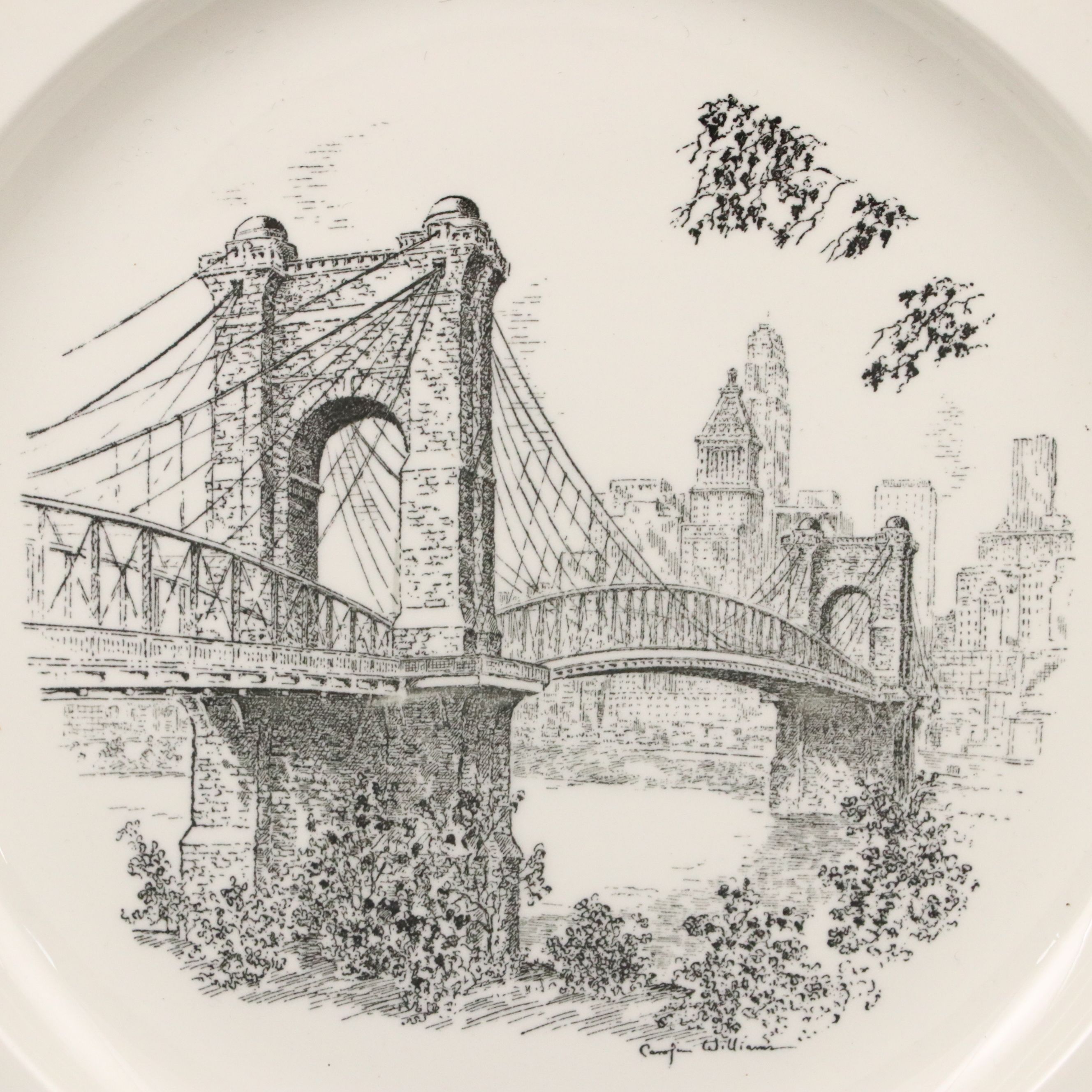 Caroline Williams for Wedgwood "Suspension Bridge" Limited Edition Plate