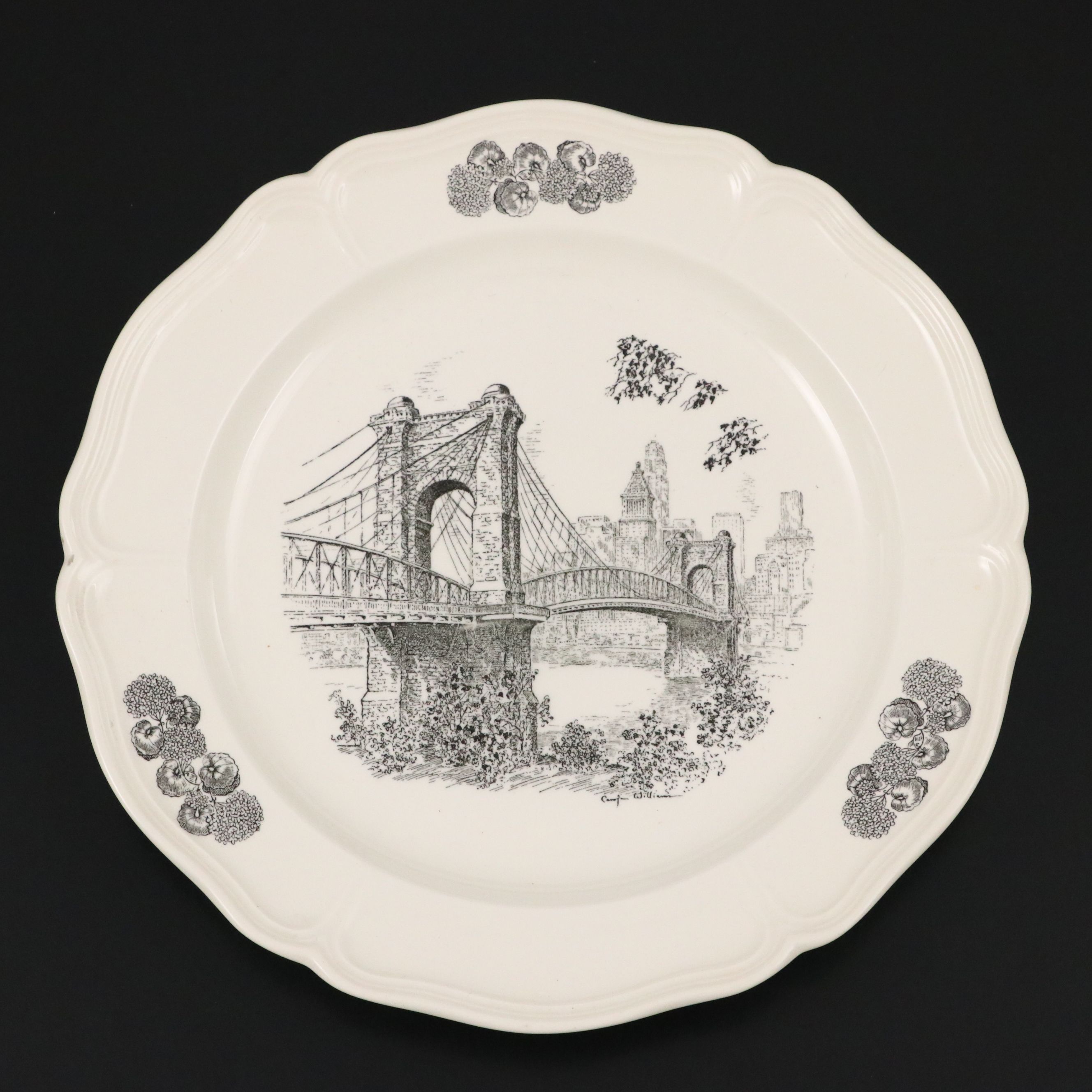 Caroline Williams for Wedgwood "Suspension Bridge" Limited Edition Plate