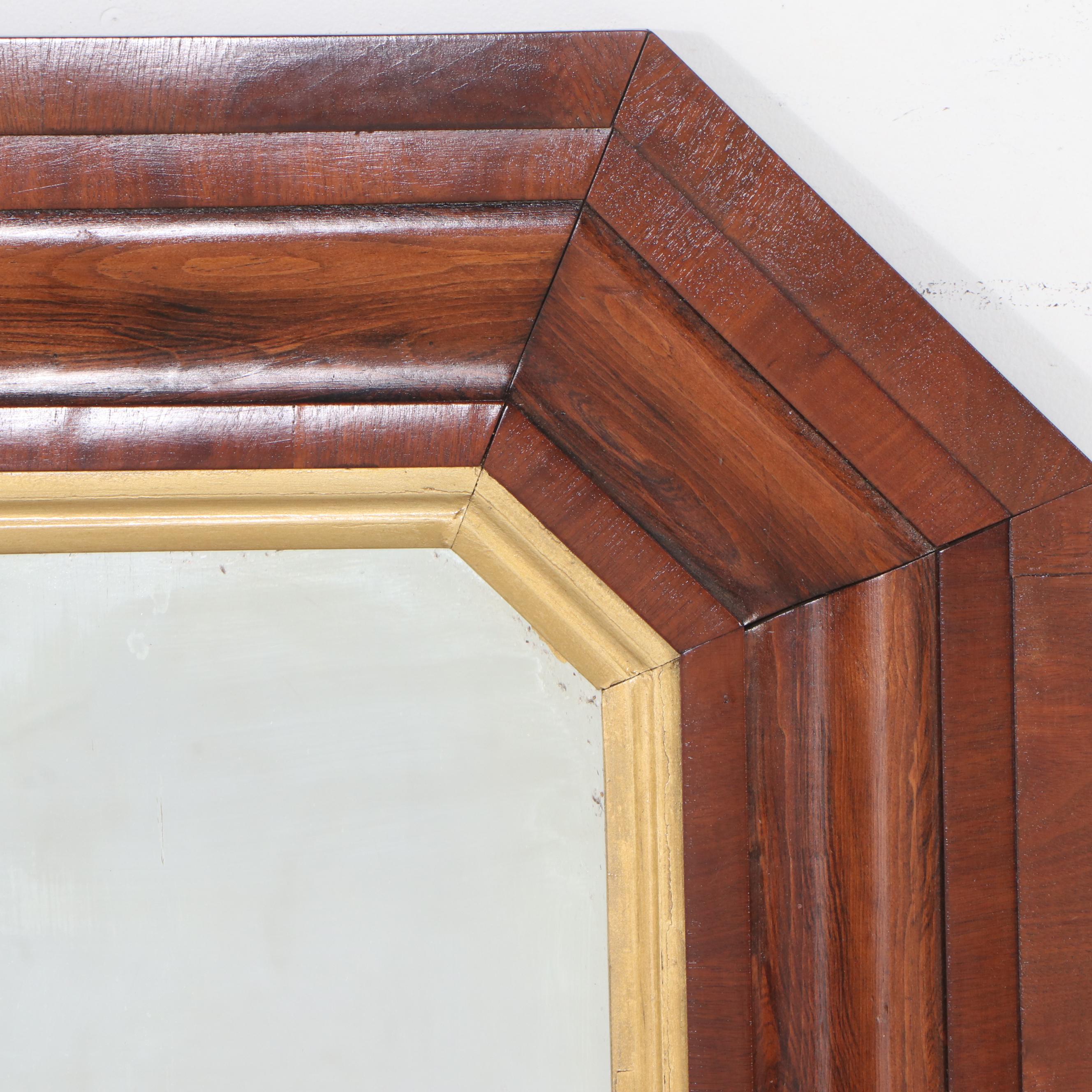 American Empire Style Parcel Gilt and Wood Wall Mirror