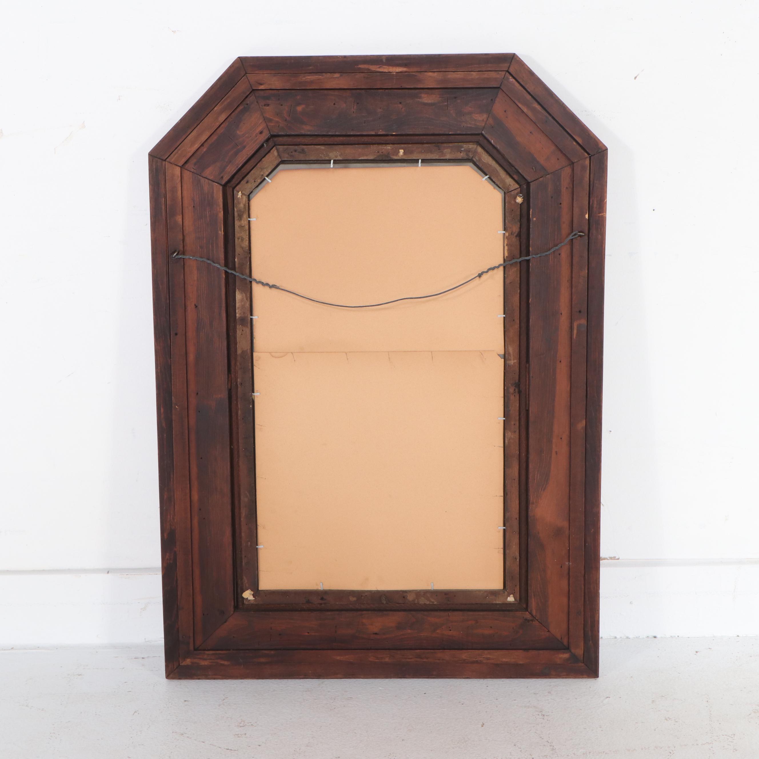 American Empire Style Parcel Gilt and Wood Wall Mirror