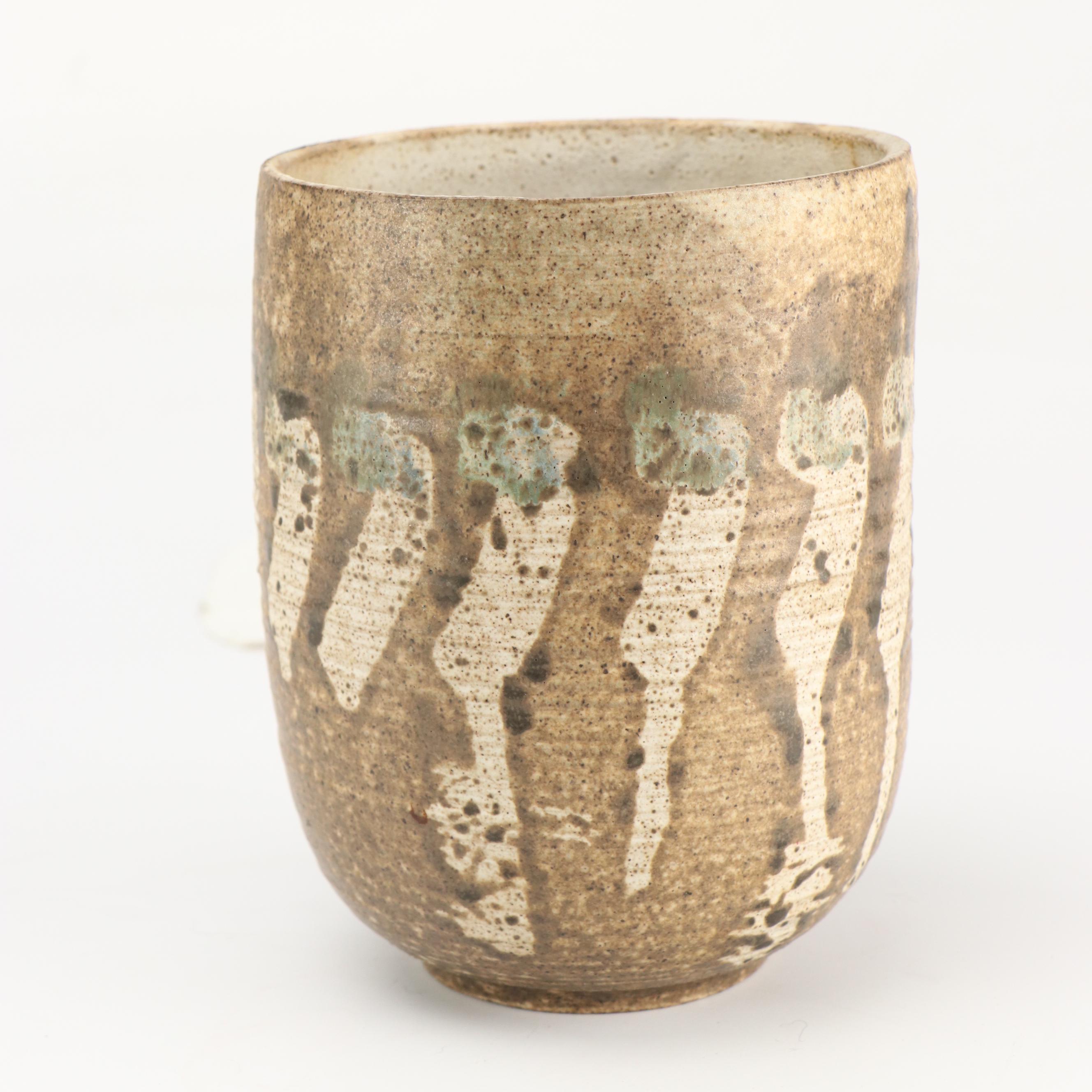 Studio Pottery Salt-Glazed Stoneware Bowls and Vase