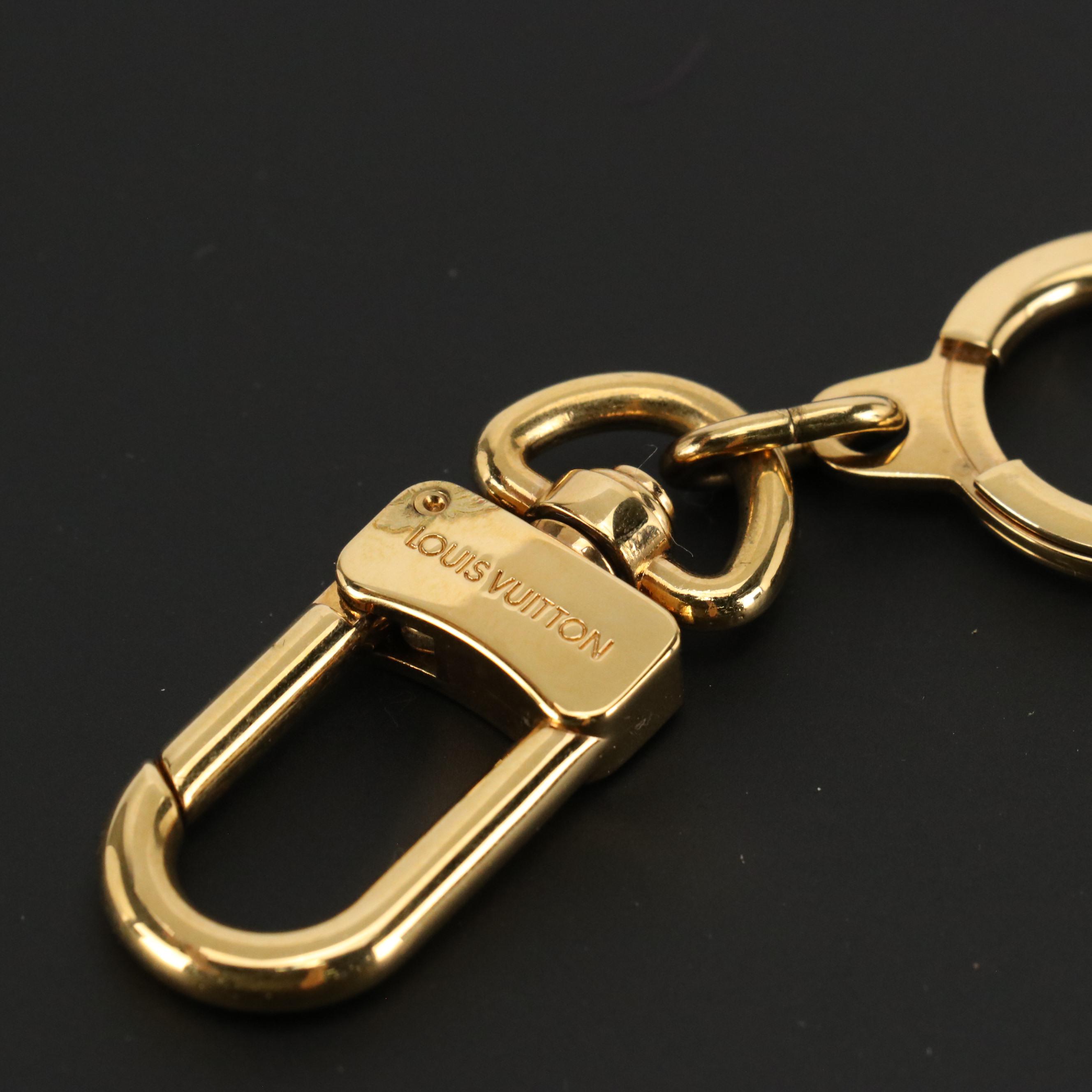 Louis Vuitton Small Gold Tone Key Ring